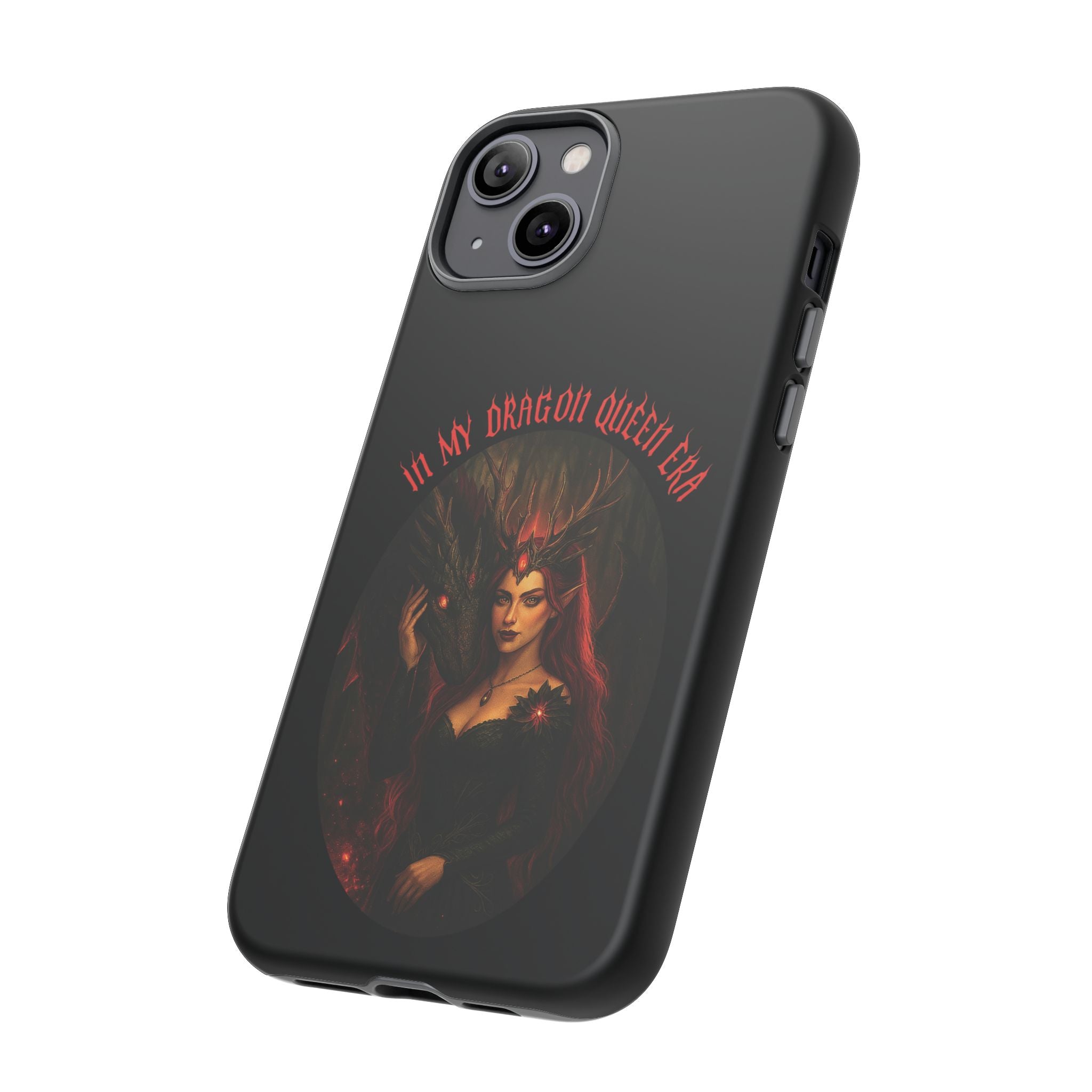 In My Dragon Queen Era Phone Case - Dragon and Queen Design - Book Lover Aesthetic Gift