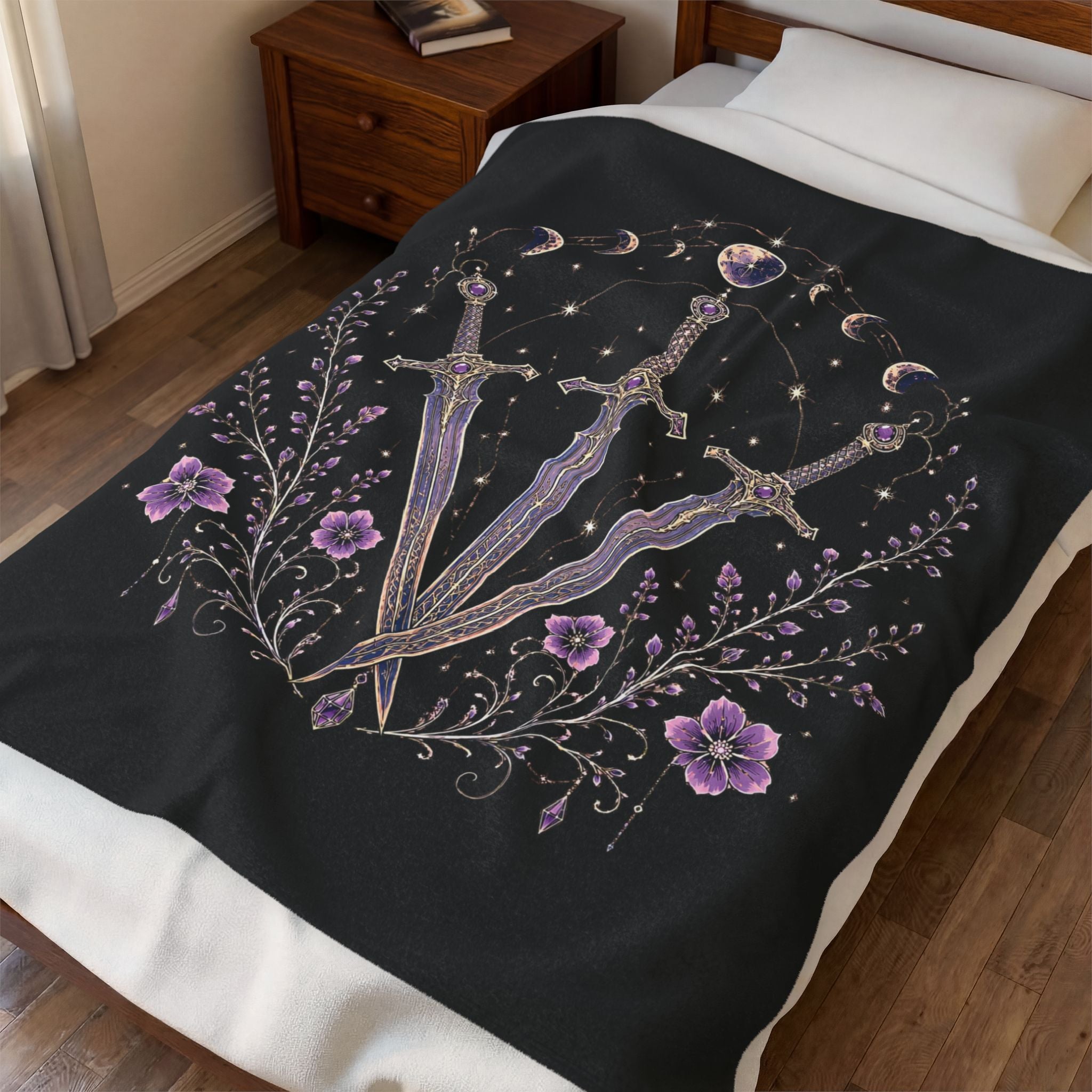 Midnight Court Celestial Sword Velveteen Plush Blanket