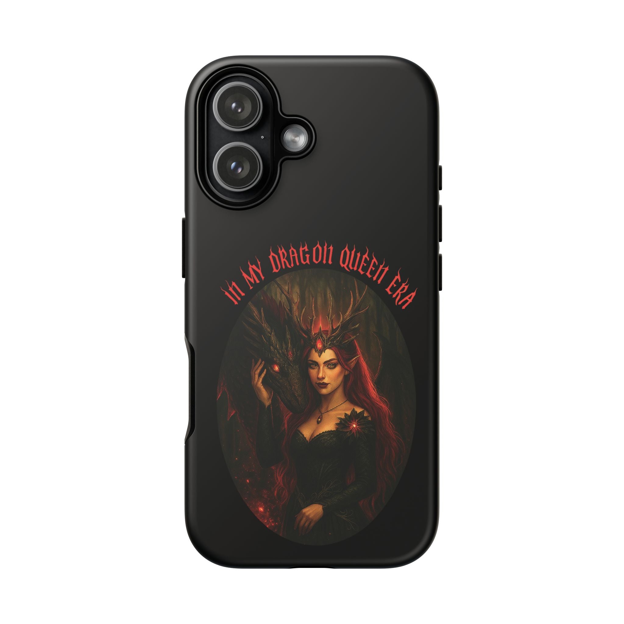 In My Dragon Queen Era Phone Case - Dragon and Queen Design - Book Lover Aesthetic Gift