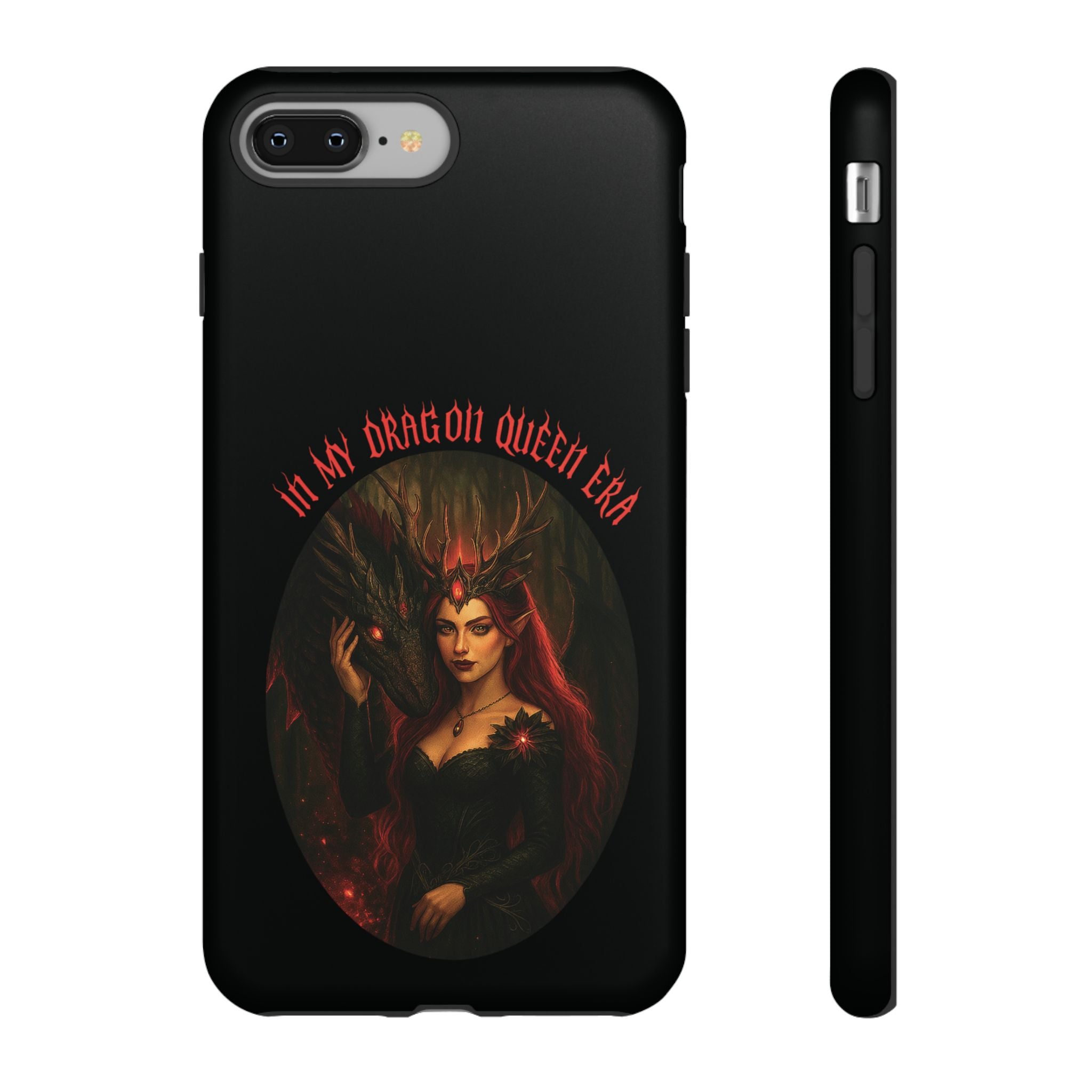 In My Dragon Queen Era Phone Case - Dragon and Queen Design - Book Lover Aesthetic Gift