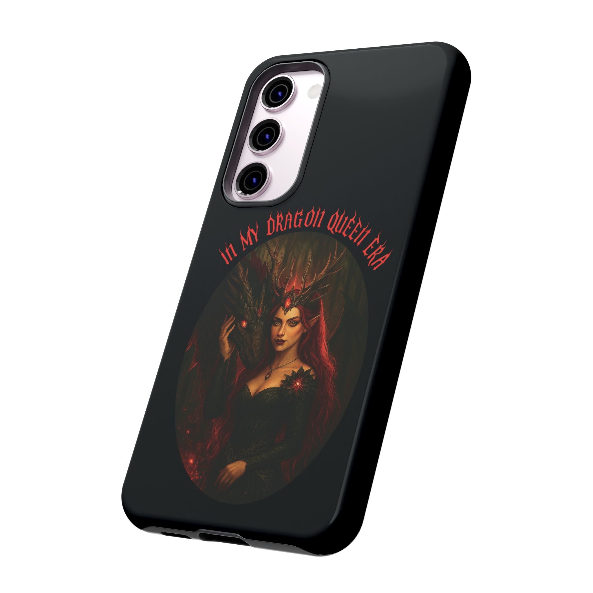 In My Dragon Queen Era Phone Case - Dragon and Queen Design - Book Lover Aesthetic Gift