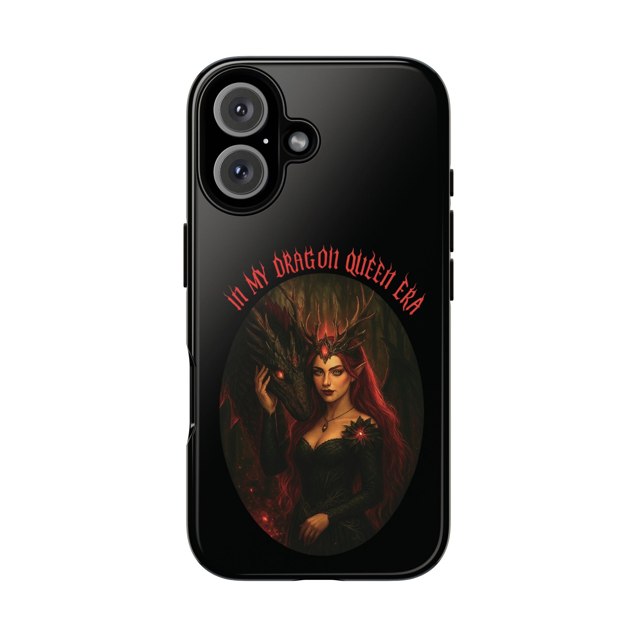 In My Dragon Queen Era Phone Case - Dragon and Queen Design - Book Lover Aesthetic Gift