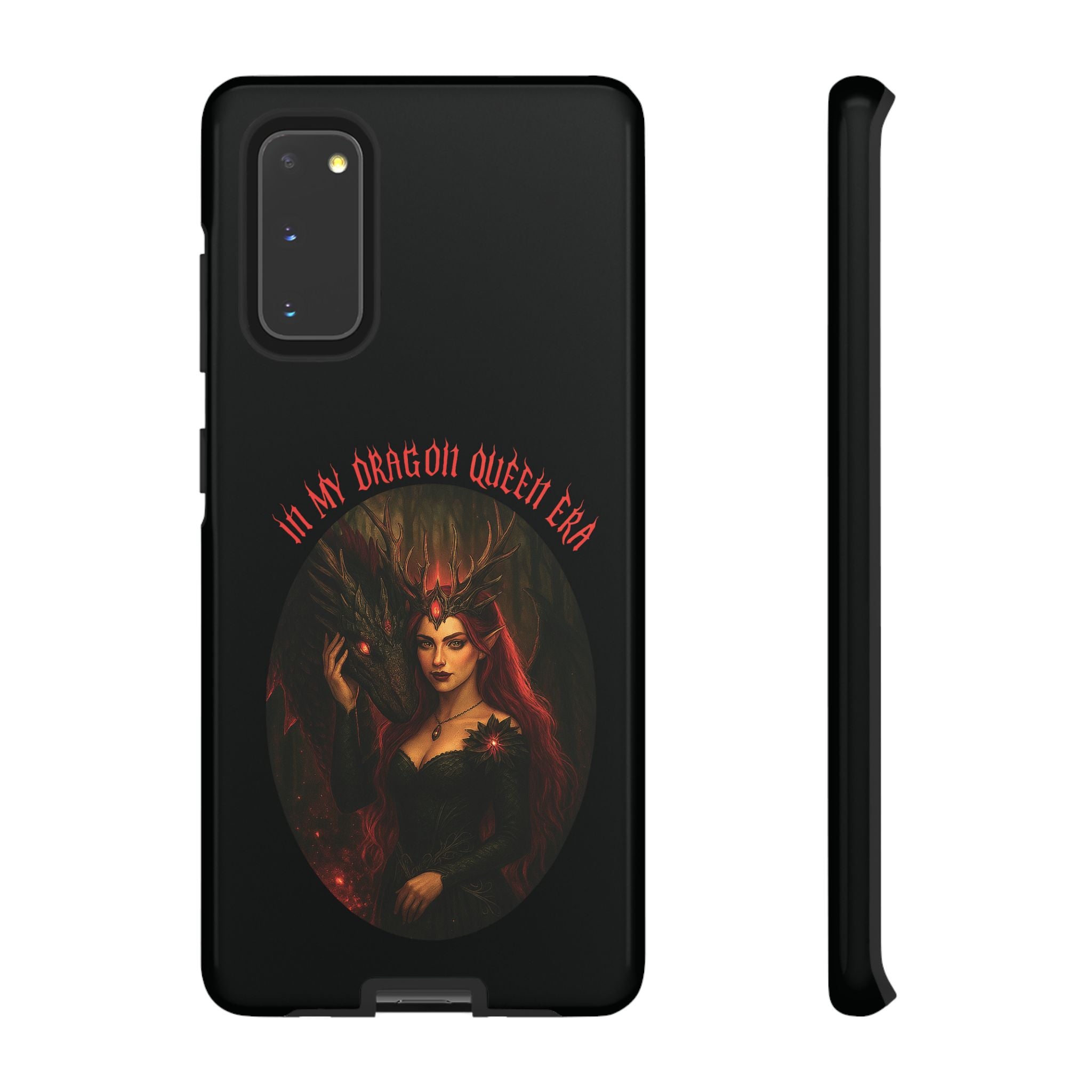 In My Dragon Queen Era Phone Case - Dragon and Queen Design - Book Lover Aesthetic Gift