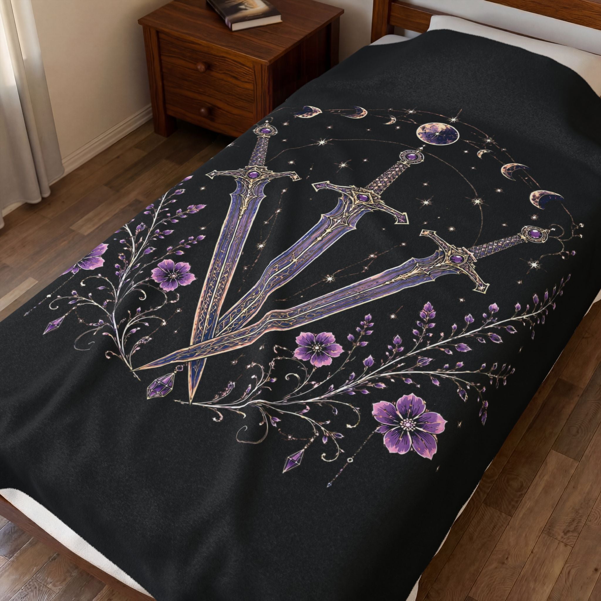 Midnight Court Celestial Sword Velveteen Plush Blanket