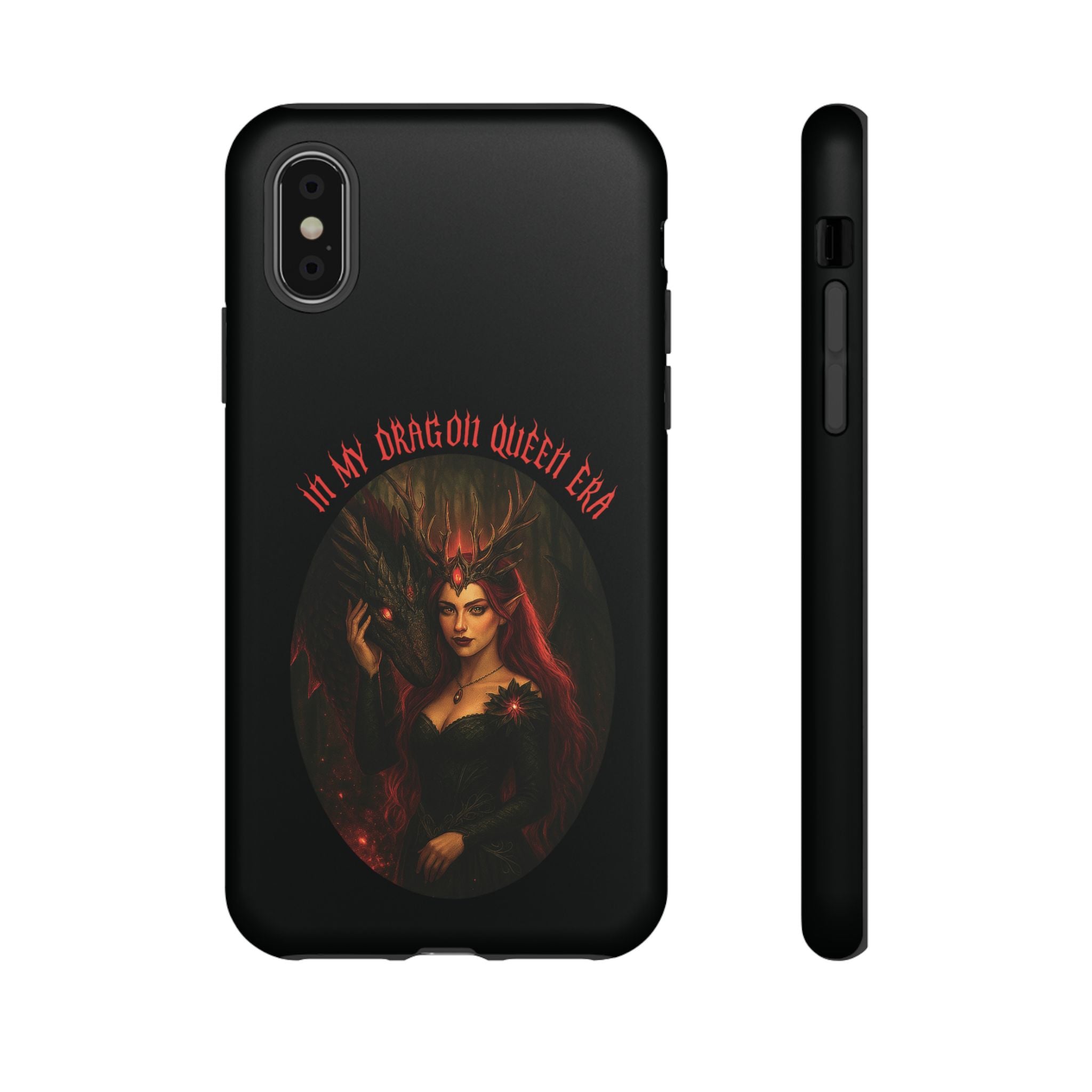 In My Dragon Queen Era Phone Case - Dragon and Queen Design - Book Lover Aesthetic Gift