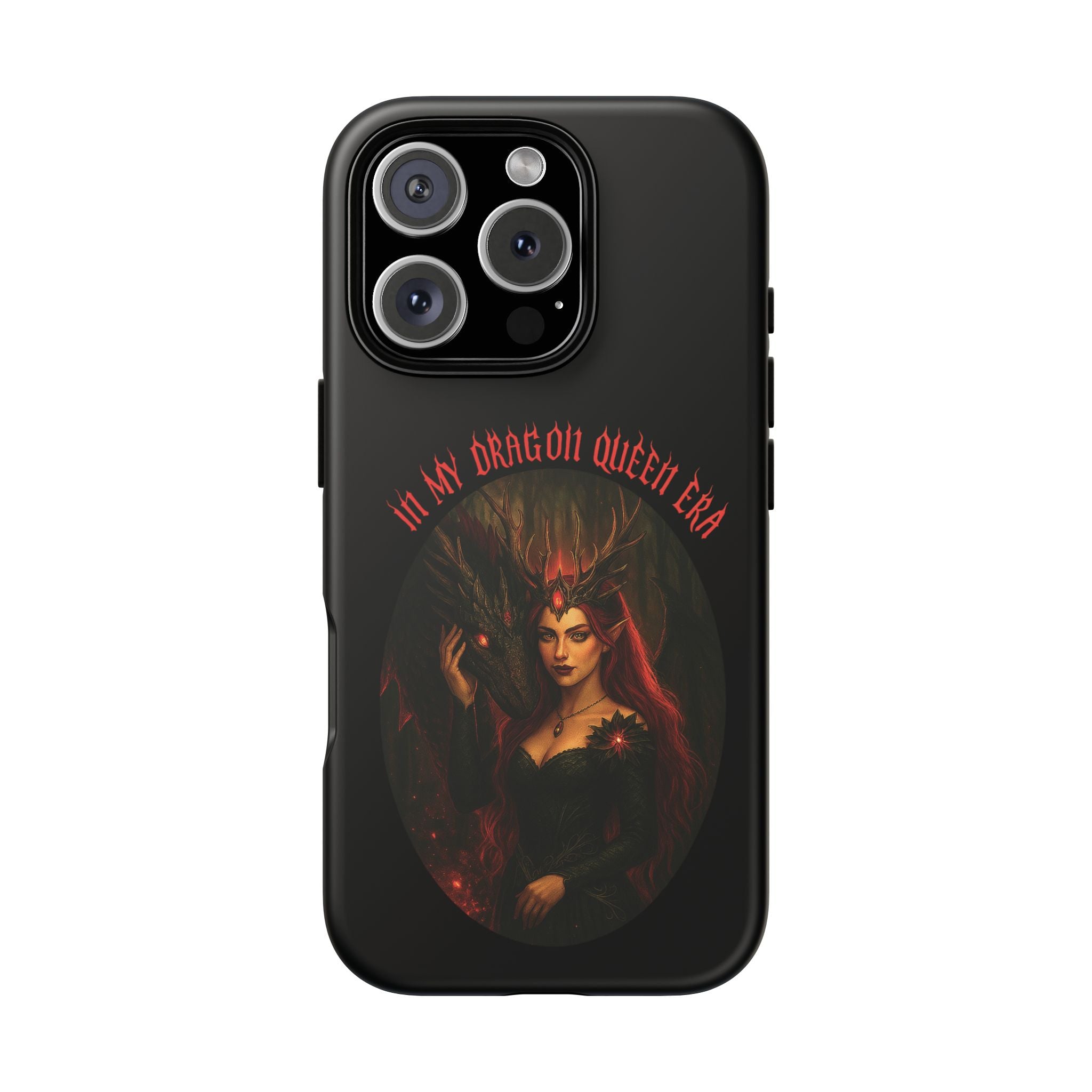In My Dragon Queen Era Phone Case - Dragon and Queen Design - Book Lover Aesthetic Gift