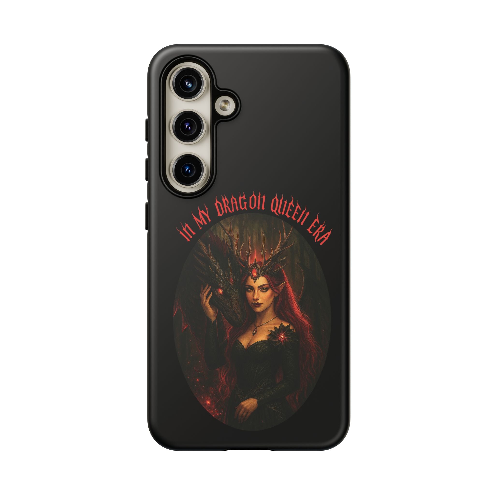 In My Dragon Queen Era Phone Case - Dragon and Queen Design - Book Lover Aesthetic Gift