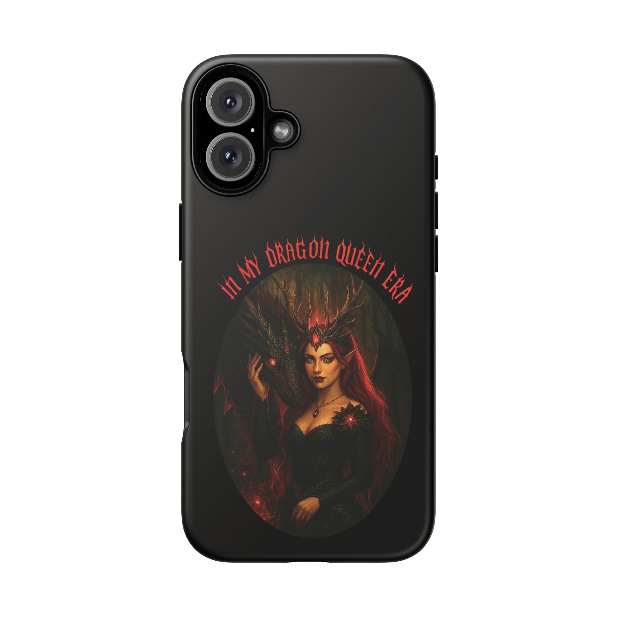 In My Dragon Queen Era Phone Case - Dragon and Queen Design - Book Lover Aesthetic Gift