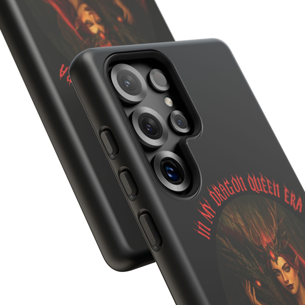 In My Dragon Queen Era Phone Case - Dragon and Queen Design - Book Lover Aesthetic Gift