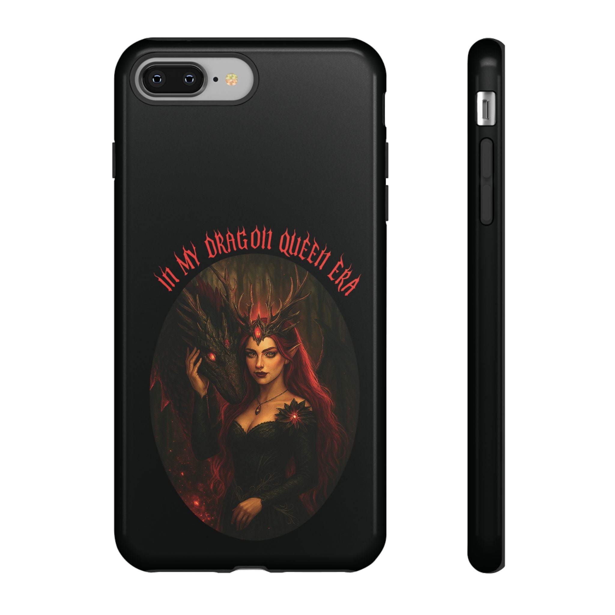 In My Dragon Queen Era Phone Case - Dragon and Queen Design - Book Lover Aesthetic Gift