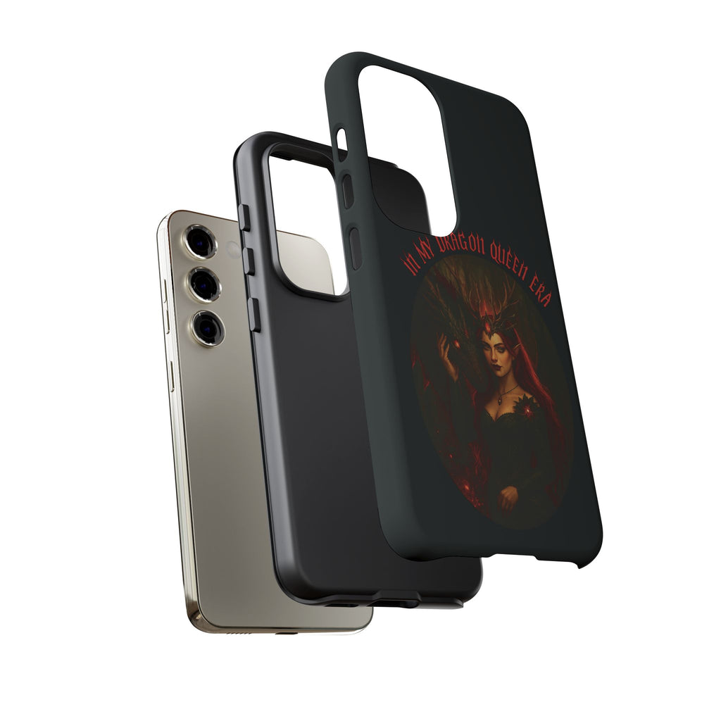 In My Dragon Queen Era Phone Case - Dragon and Queen Design - Book Lover Aesthetic Gift