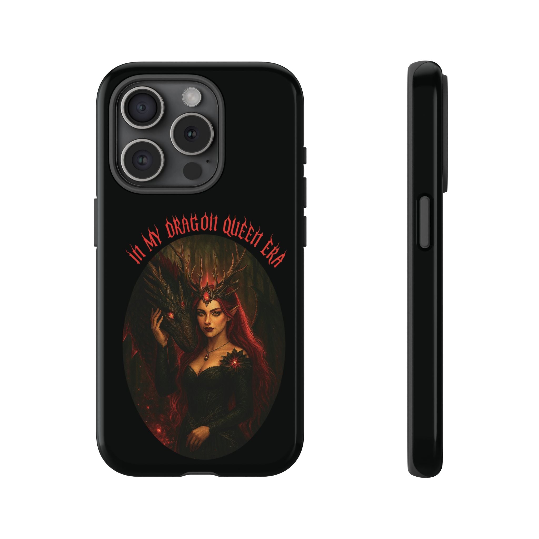 In My Dragon Queen Era Phone Case - Dragon and Queen Design - Book Lover Aesthetic Gift