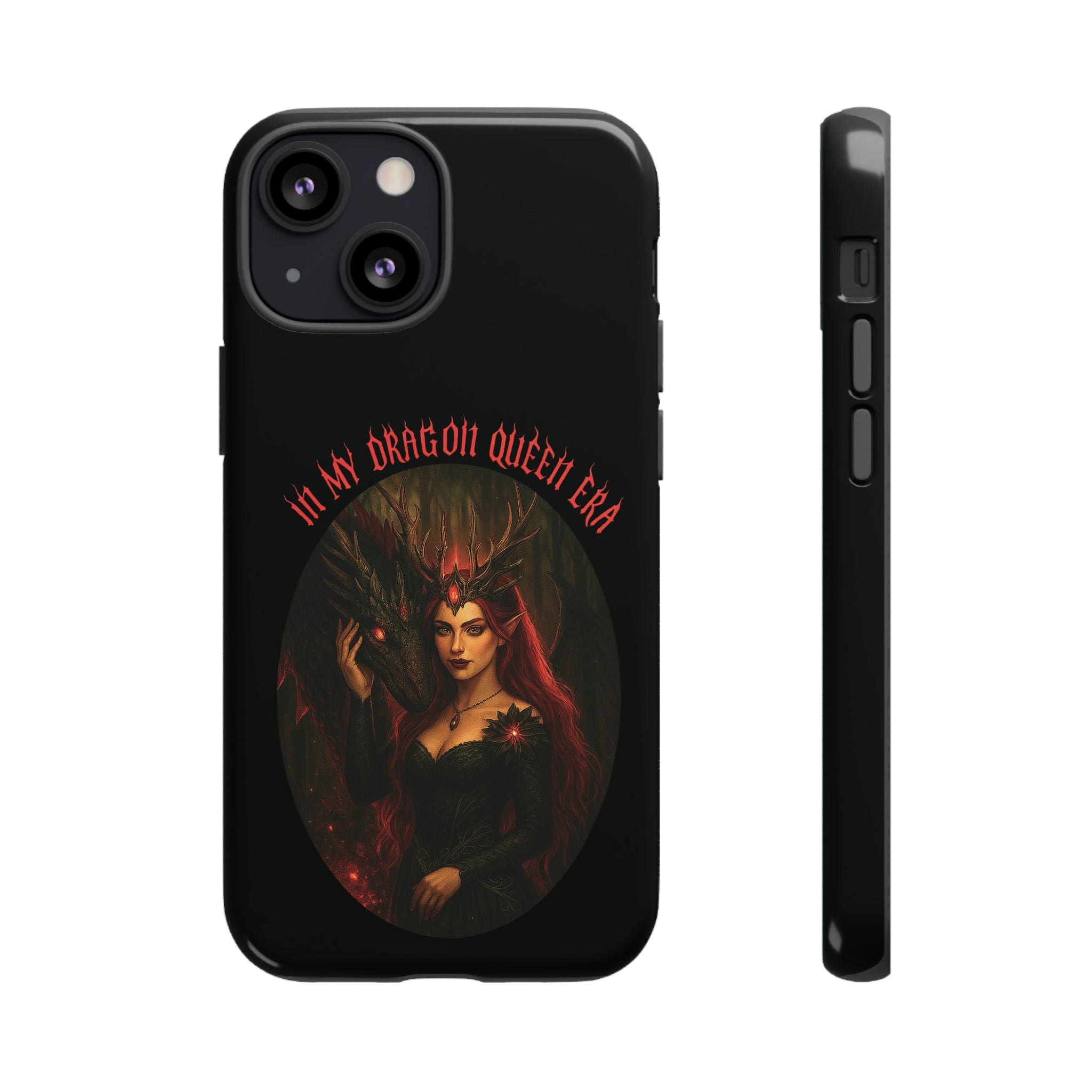 In My Dragon Queen Era Phone Case - Dragon and Queen Design - Book Lover Aesthetic Gift