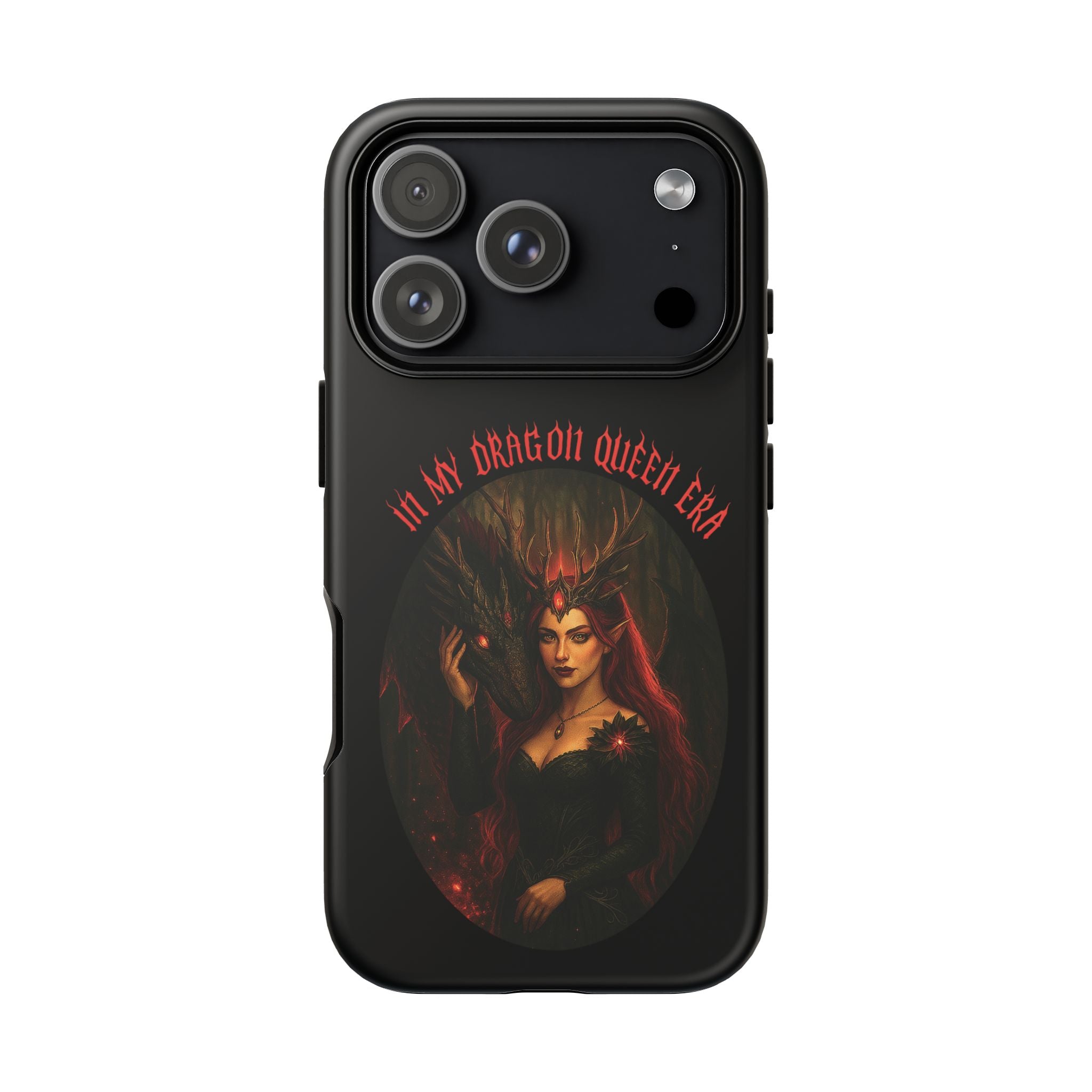 In My Dragon Queen Era Phone Case - Dragon and Queen Design - Book Lover Aesthetic Gift
