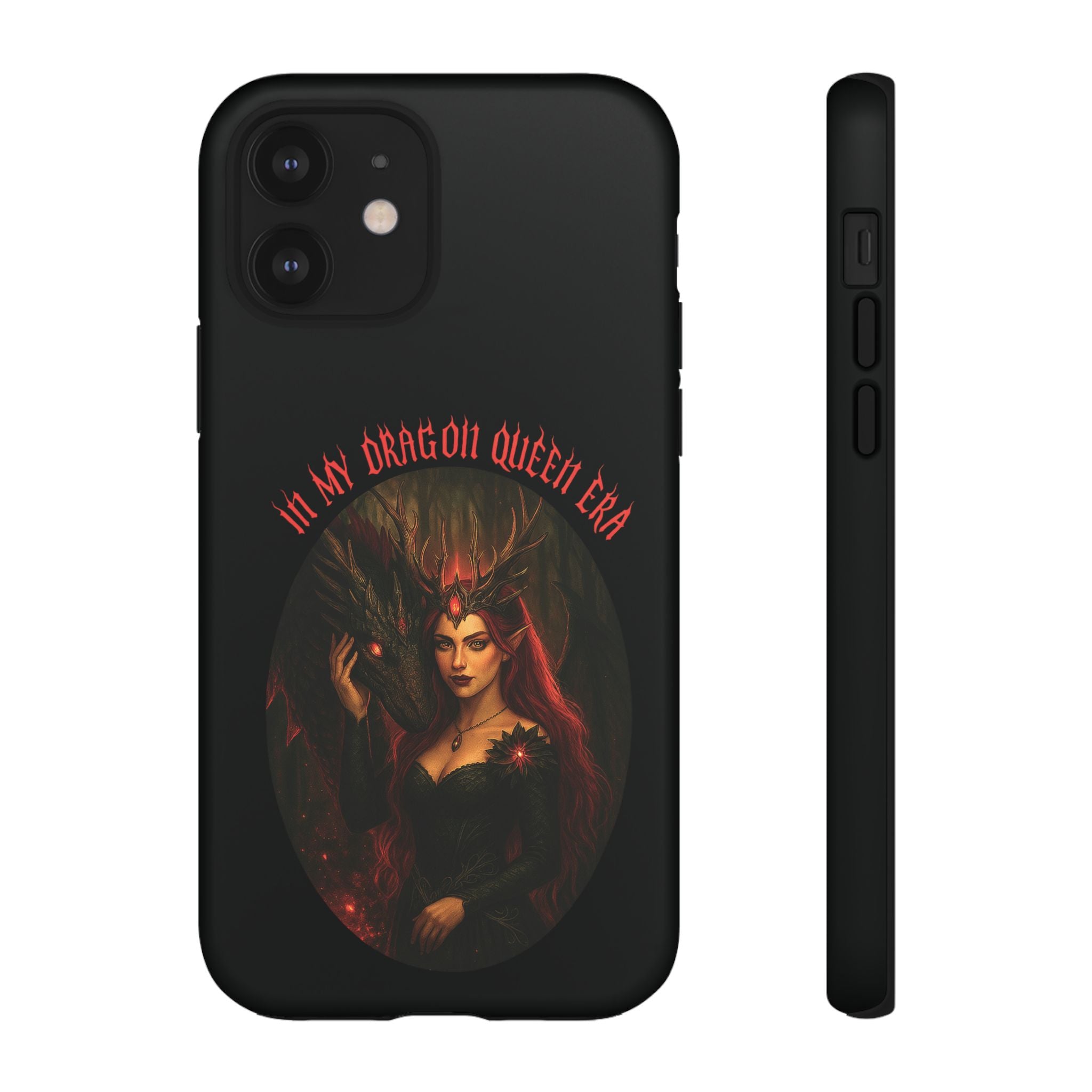 In My Dragon Queen Era Phone Case - Dragon and Queen Design - Book Lover Aesthetic Gift