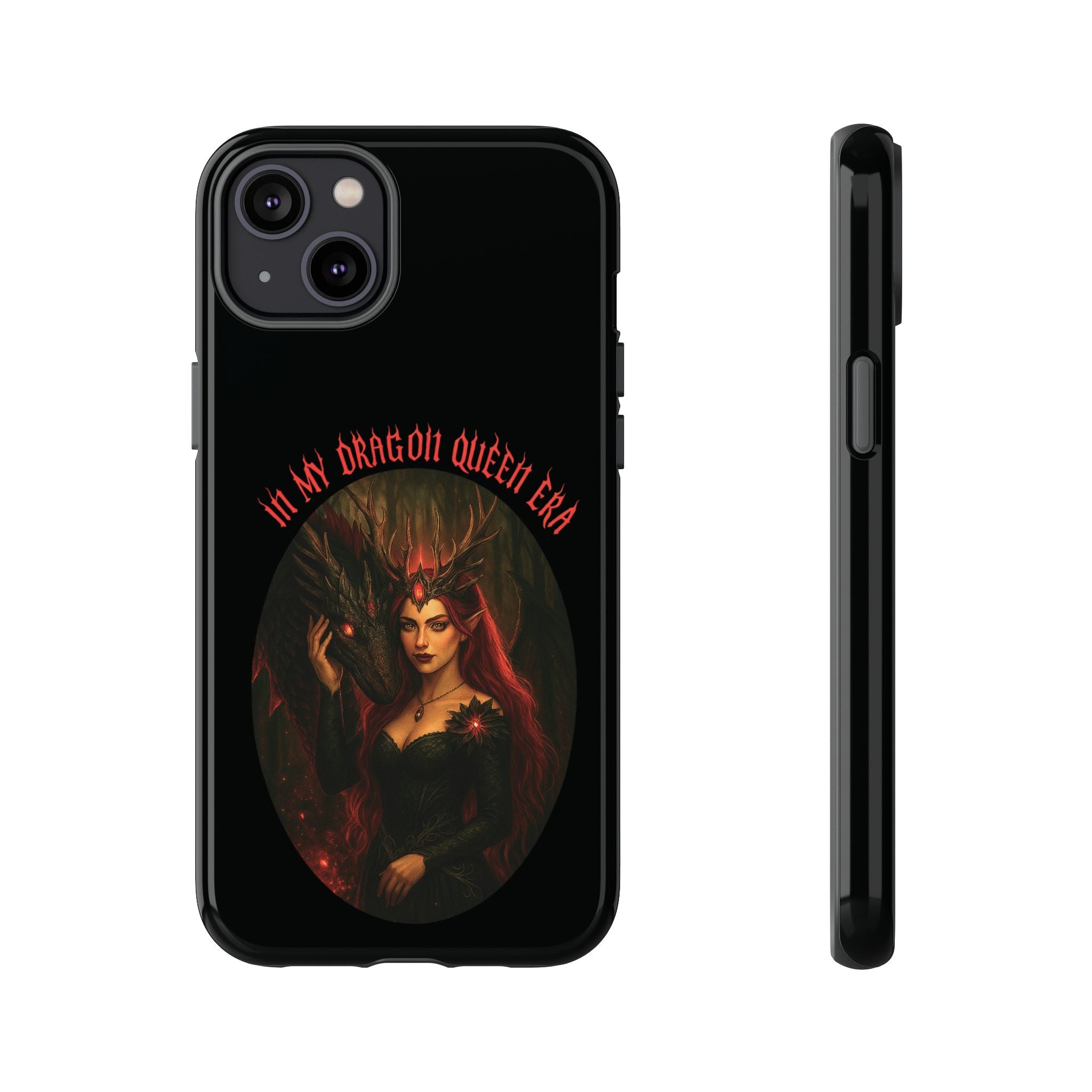 In My Dragon Queen Era Phone Case - Dragon and Queen Design - Book Lover Aesthetic Gift