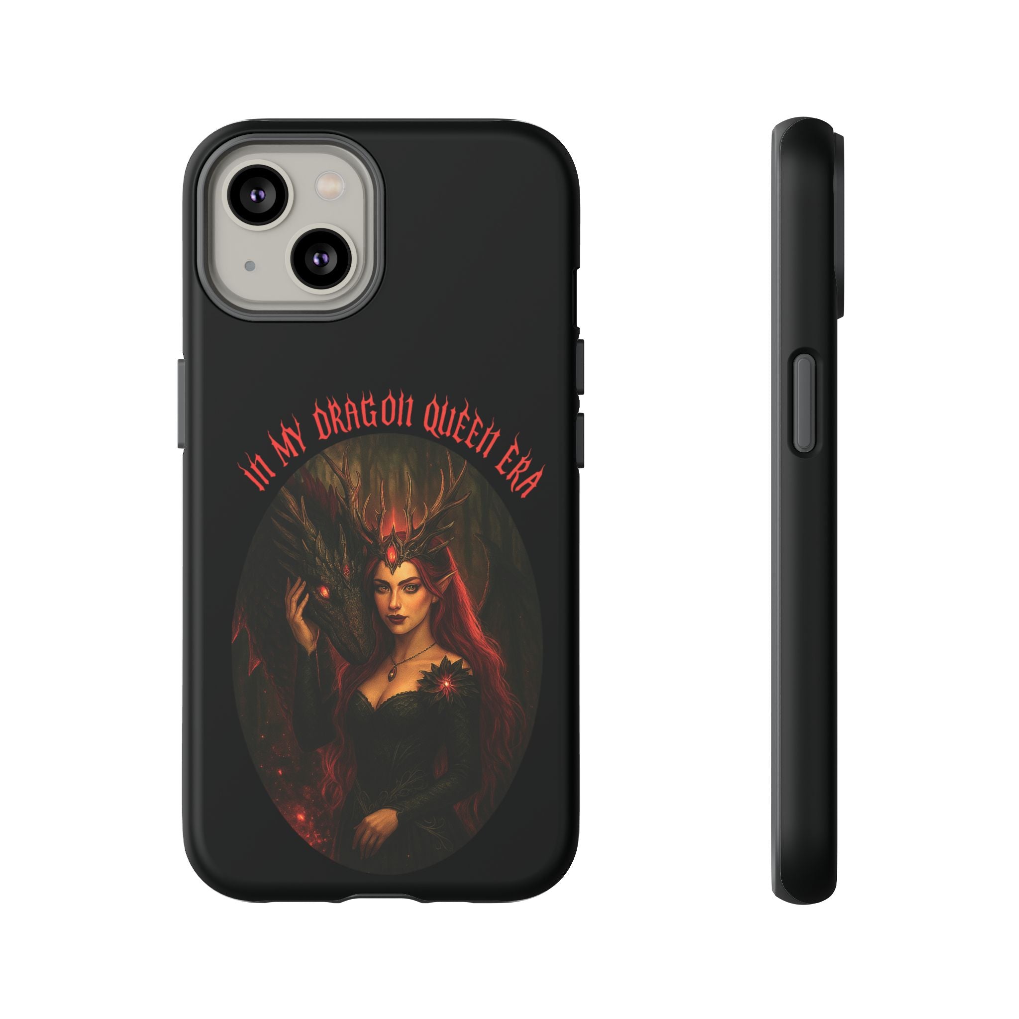 In My Dragon Queen Era Phone Case - Dragon and Queen Design - Book Lover Aesthetic Gift