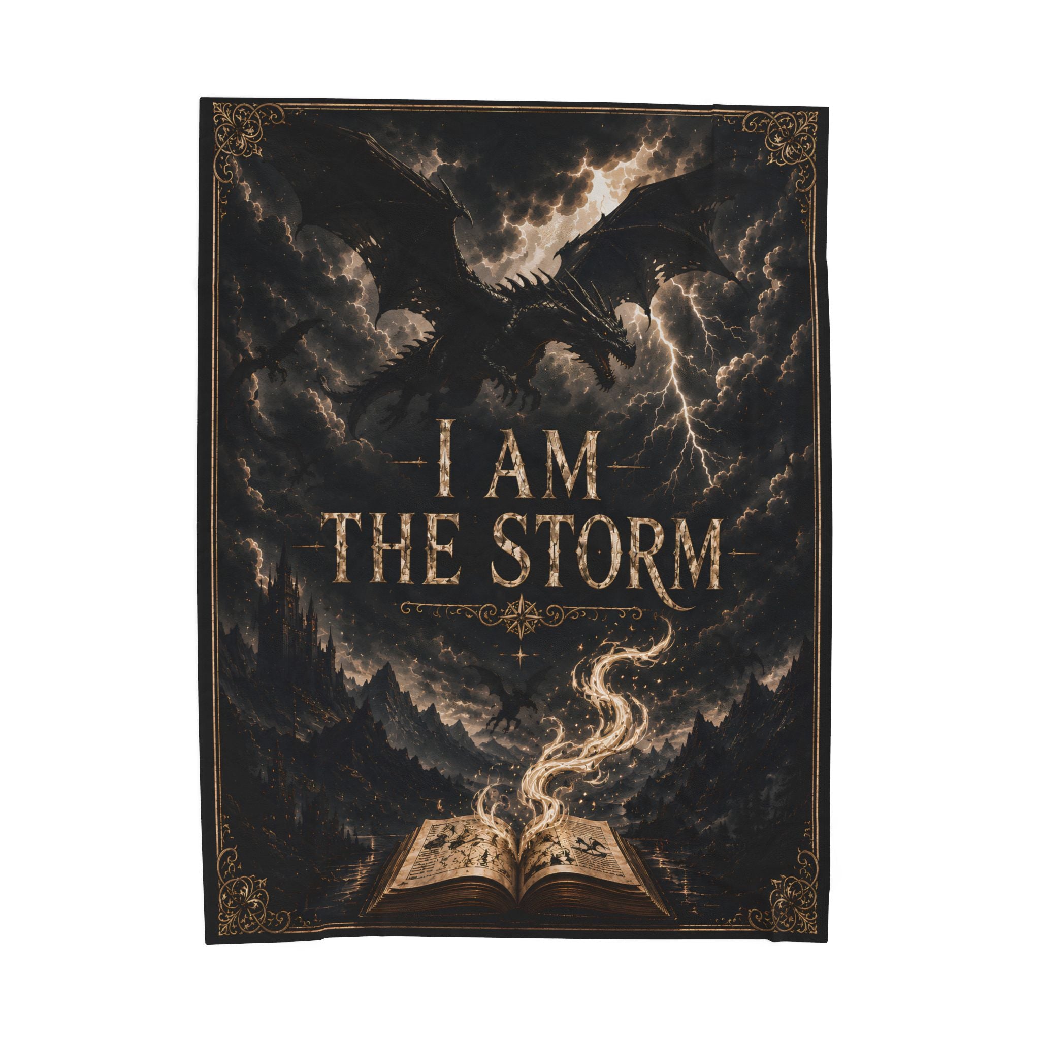 I Am The Storm Dragon Throw Blanket