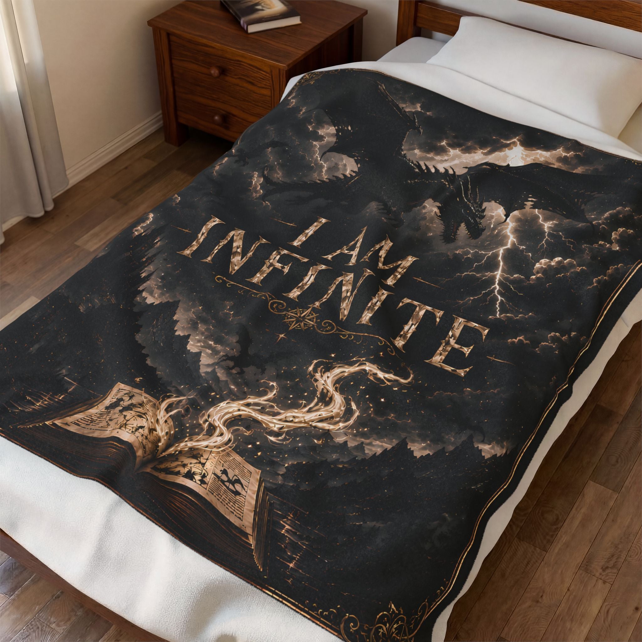 I Am Infinite Dragon Throw Blanket