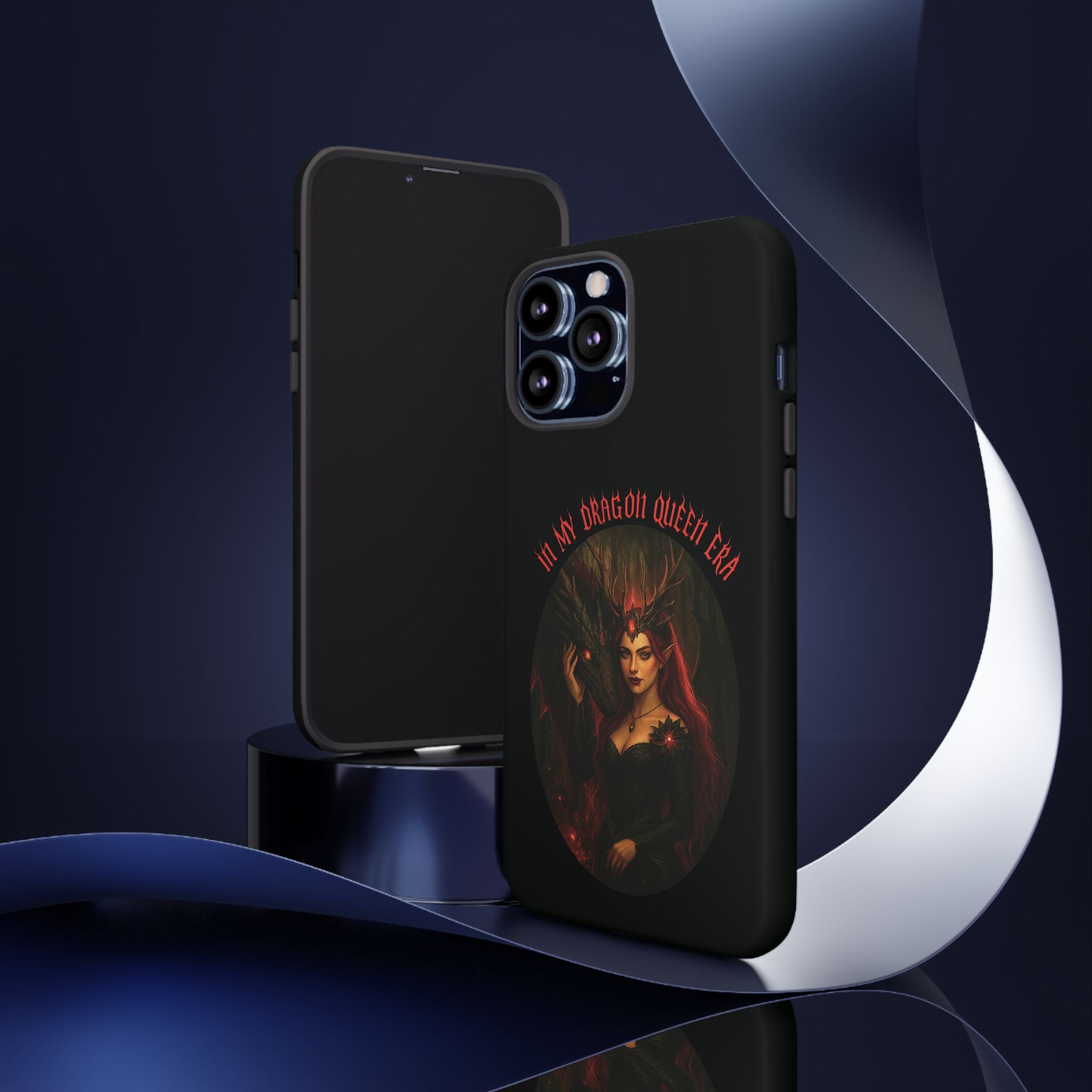 In My Dragon Queen Era Phone Case - Dragon and Queen Design - Book Lover Aesthetic Gift