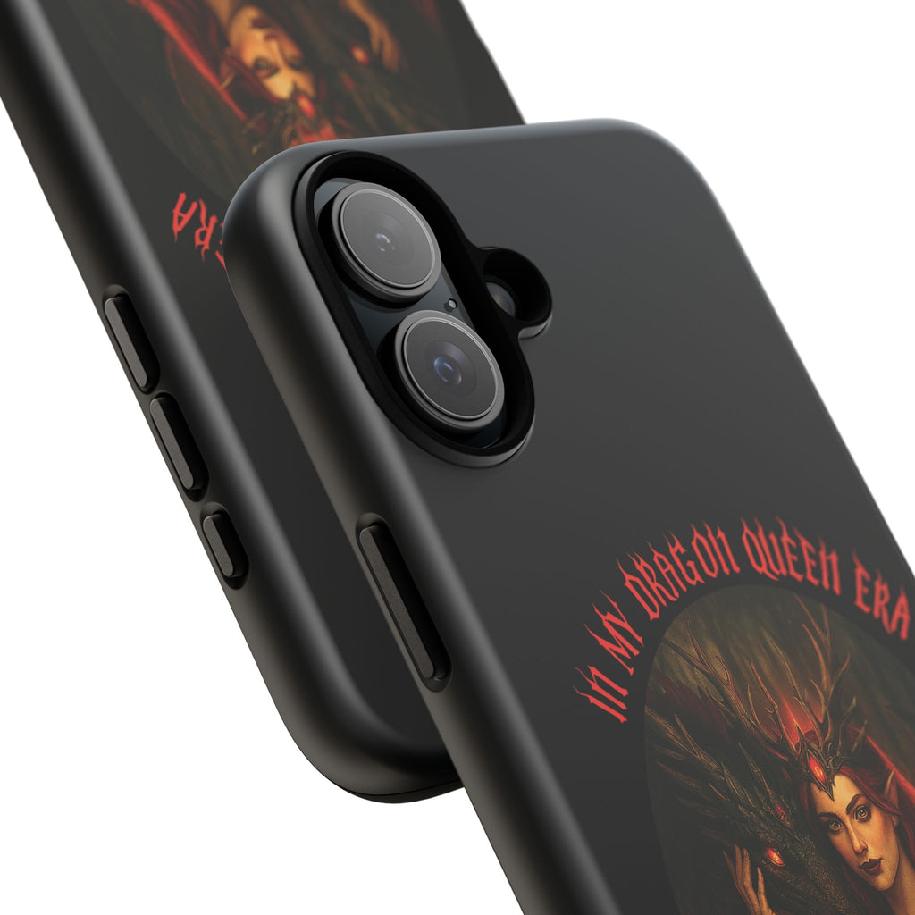 In My Dragon Queen Era Phone Case - Dragon and Queen Design - Book Lover Aesthetic Gift