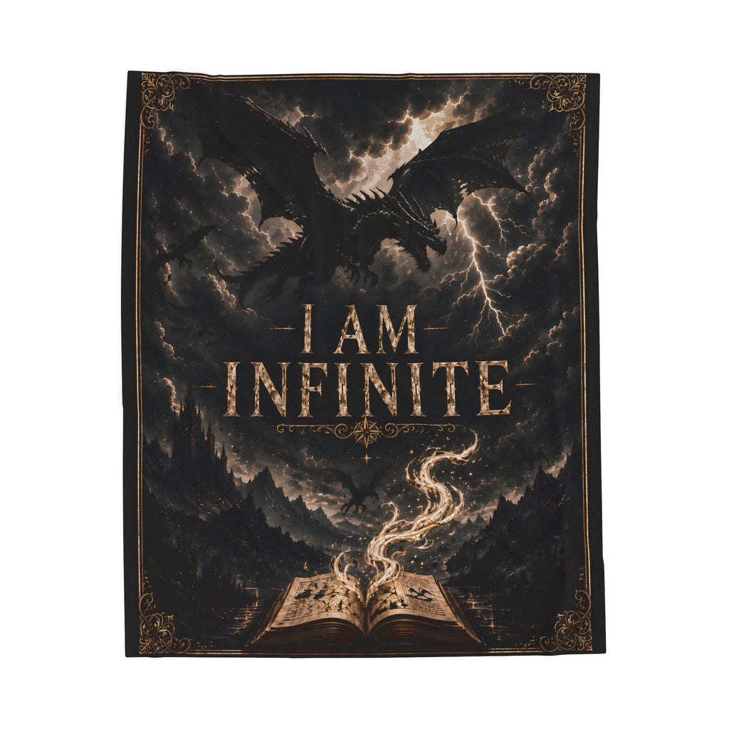 I Am Infinite Dragon Throw Blanket