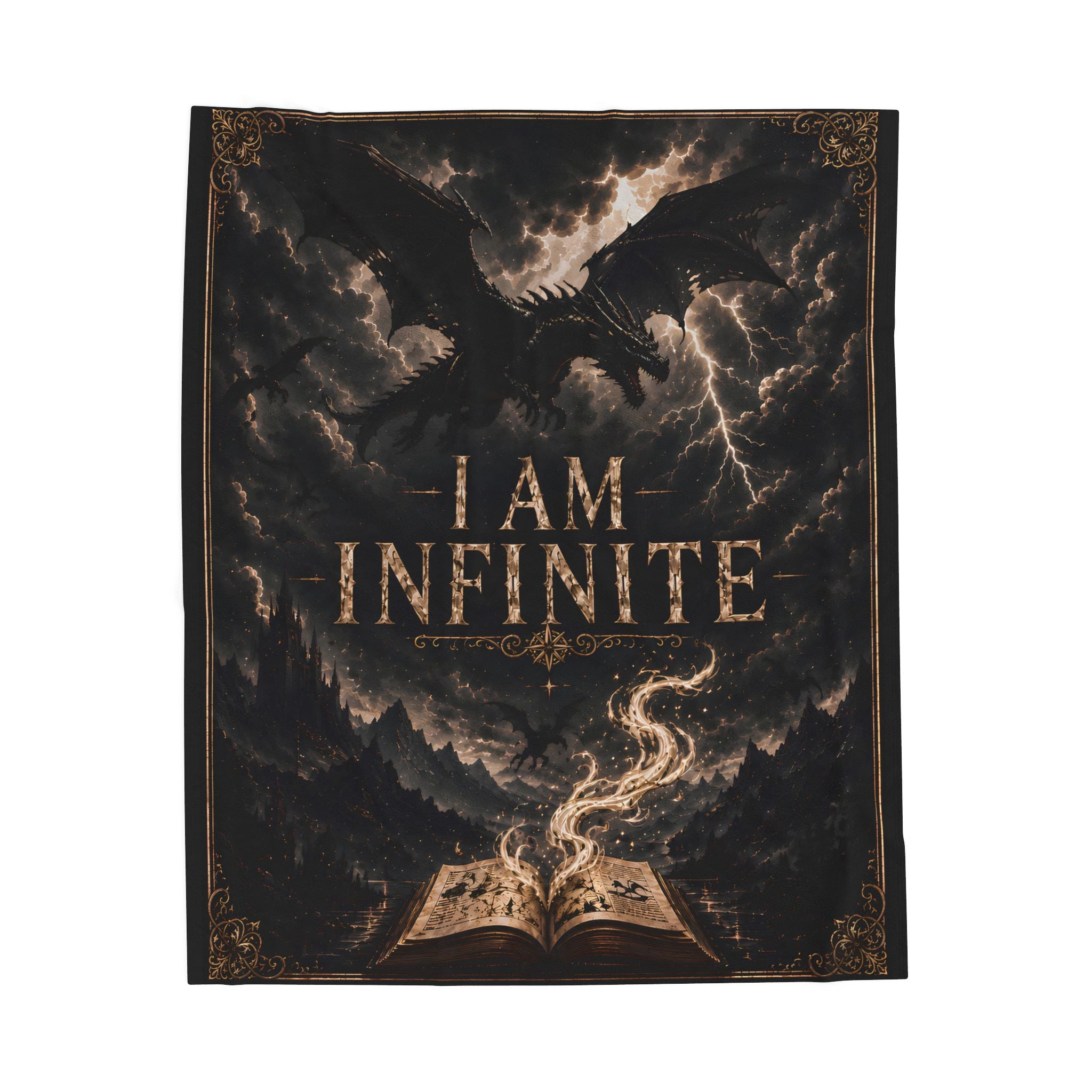 I Am Infinite Dragon Throw Blanket