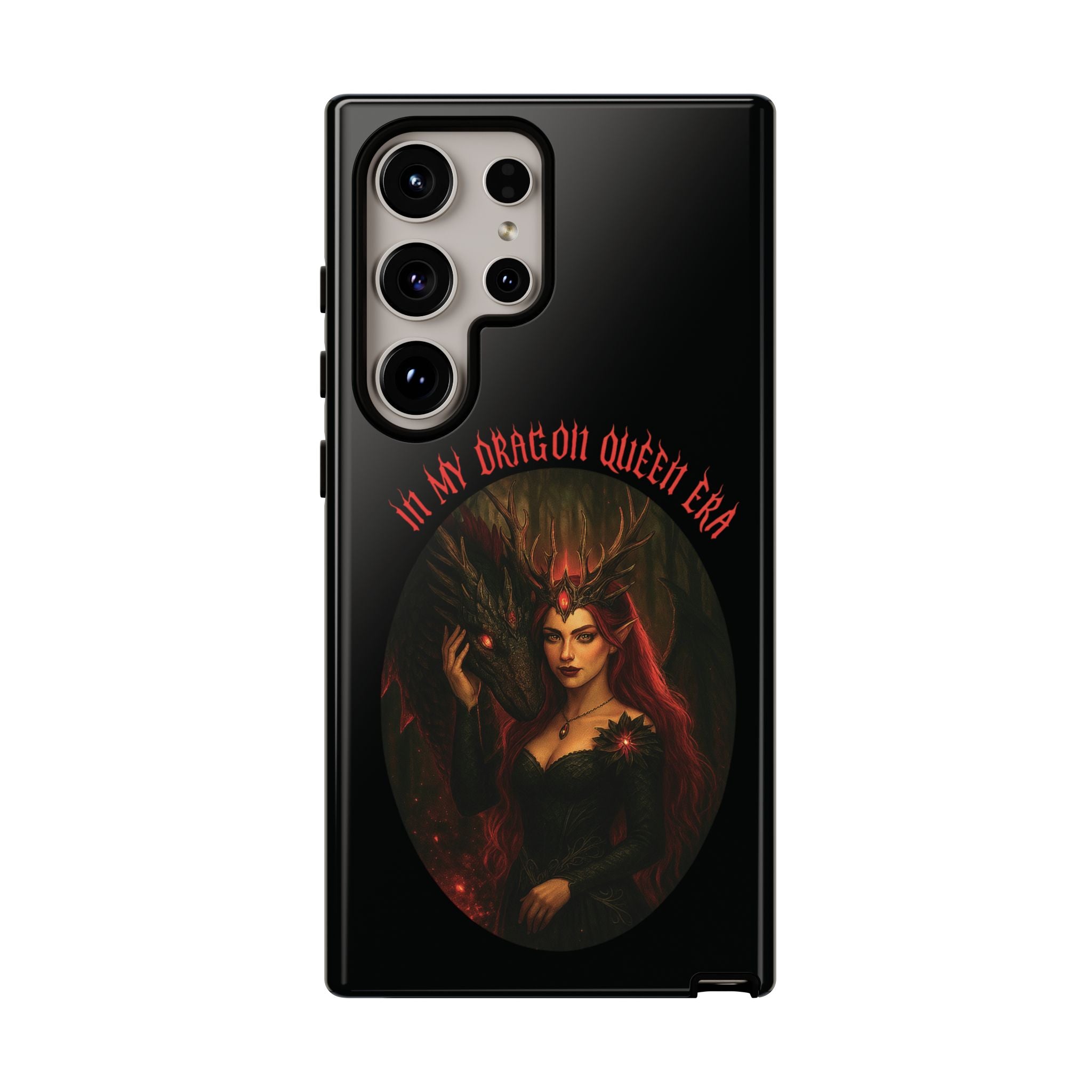 In My Dragon Queen Era Phone Case - Dragon and Queen Design - Book Lover Aesthetic Gift