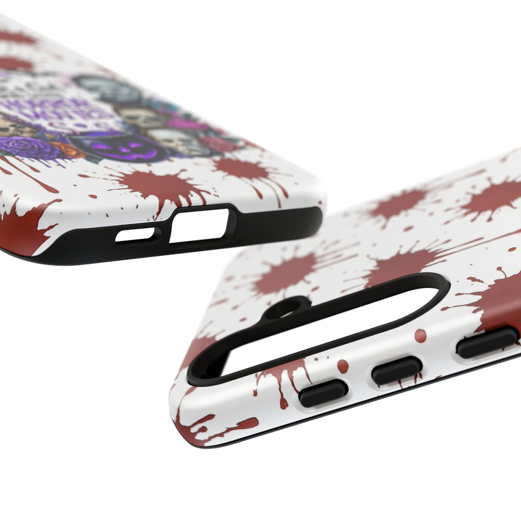 Just a Girl Who Loves Horror Movies & Halloween | Blood Splatter Tough Phone Case | Spooky Gift for Horror Fans