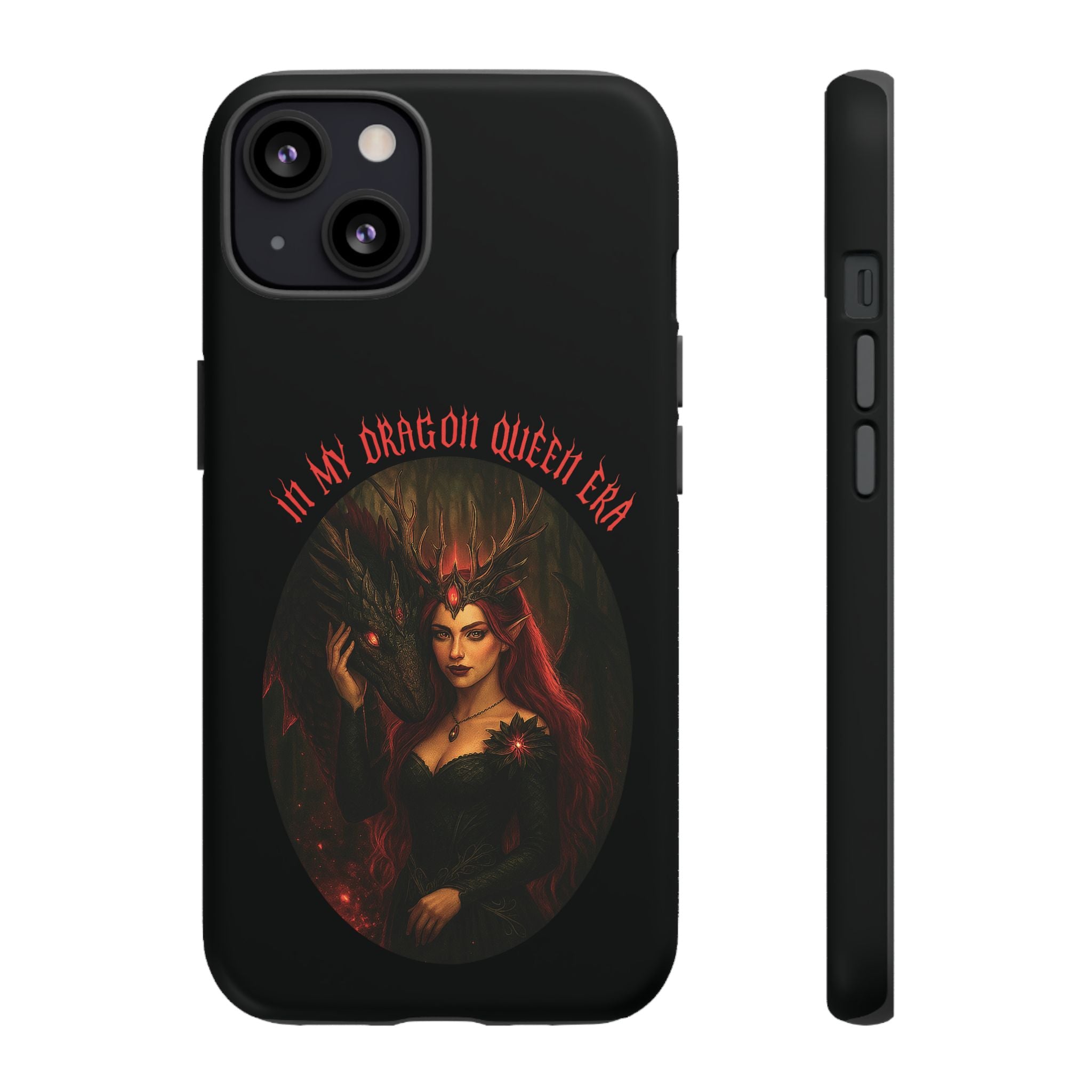 In My Dragon Queen Era Phone Case - Dragon and Queen Design - Book Lover Aesthetic Gift