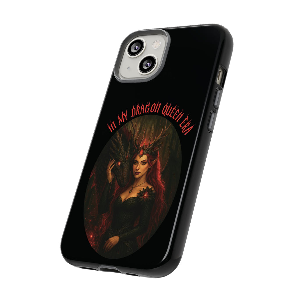 In My Dragon Queen Era Phone Case - Dragon and Queen Design - Book Lover Aesthetic Gift