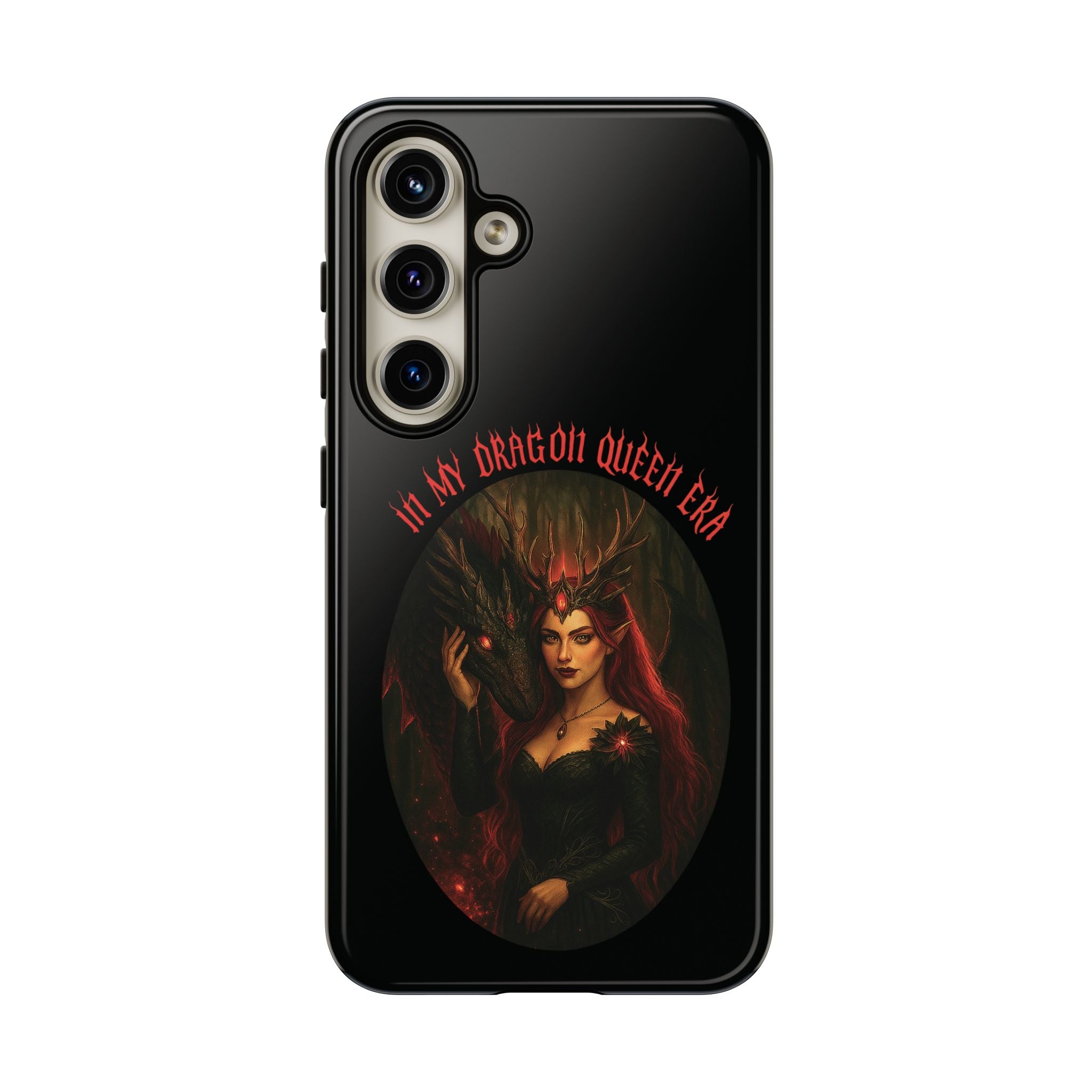 In My Dragon Queen Era Phone Case - Dragon and Queen Design - Book Lover Aesthetic Gift