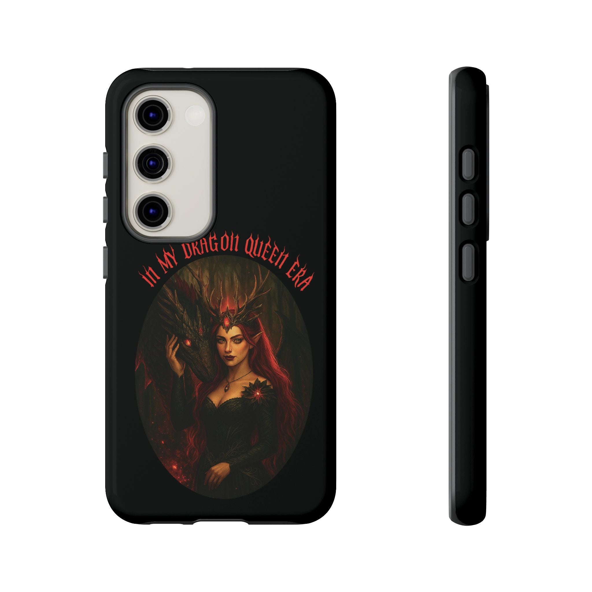 In My Dragon Queen Era Phone Case - Dragon and Queen Design - Book Lover Aesthetic Gift