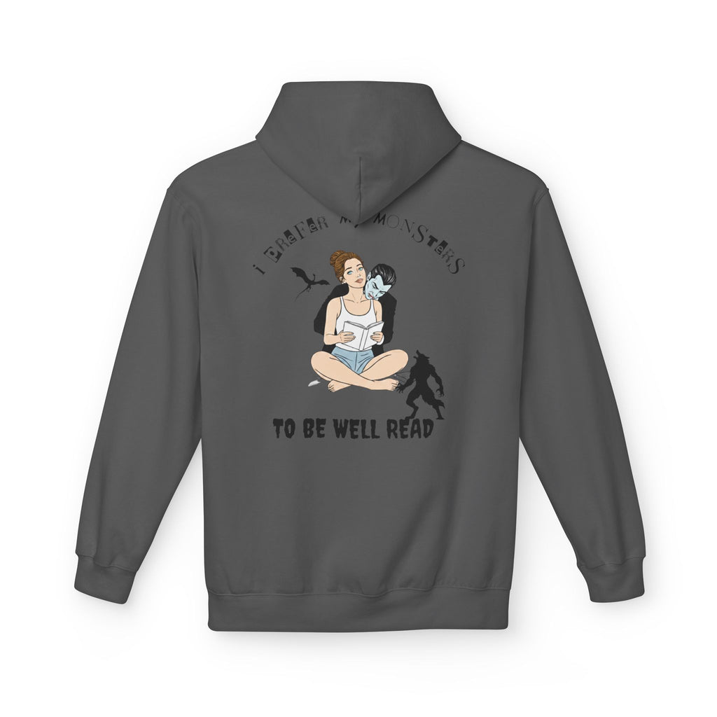 "I Prefer My Monsters To Be Well Read" Cozy Hoodie | Perfect Gift for Dark Romance Book Lovers, Unisex Casual Wear, Reading Appreciation, Halloween Apparel, Cozy Gift