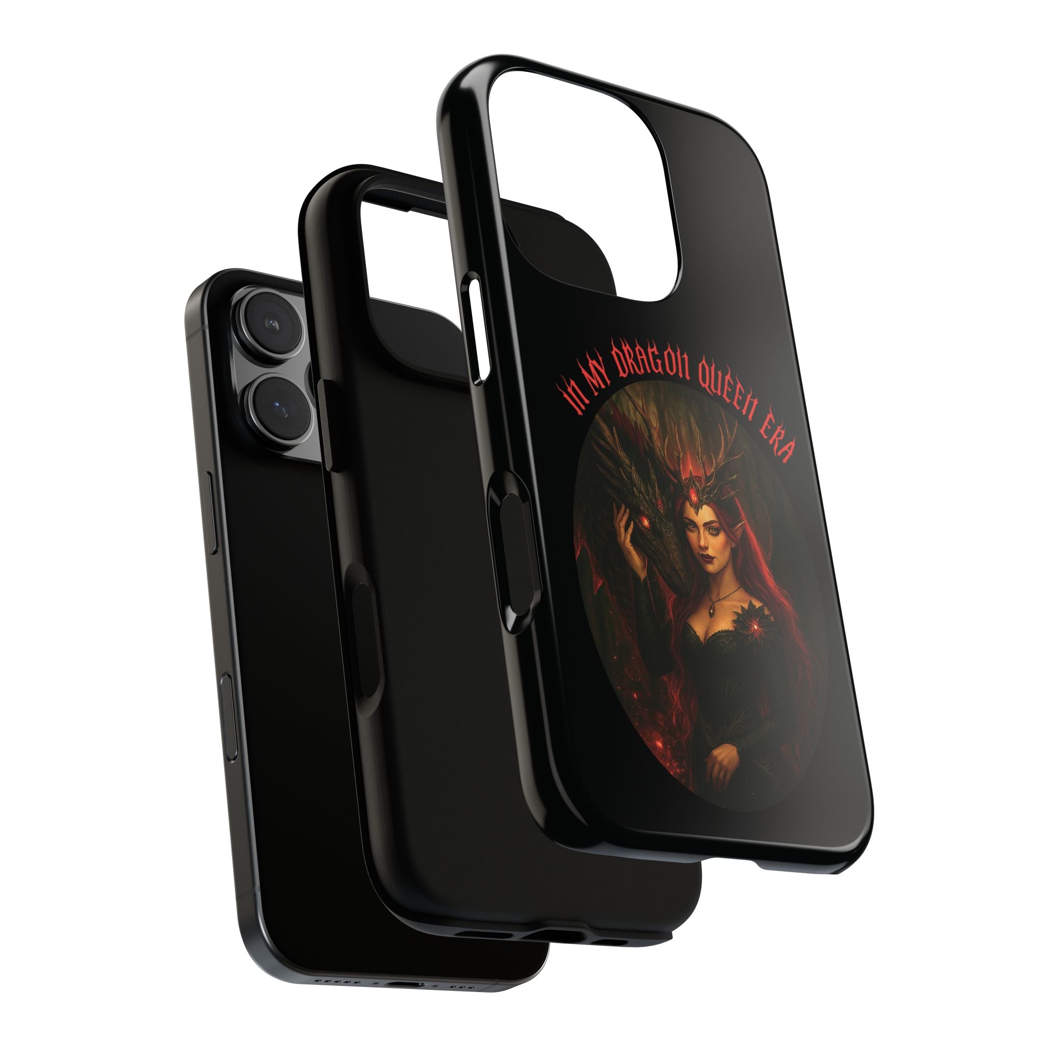 In My Dragon Queen Era Phone Case - Dragon and Queen Design - Book Lover Aesthetic Gift