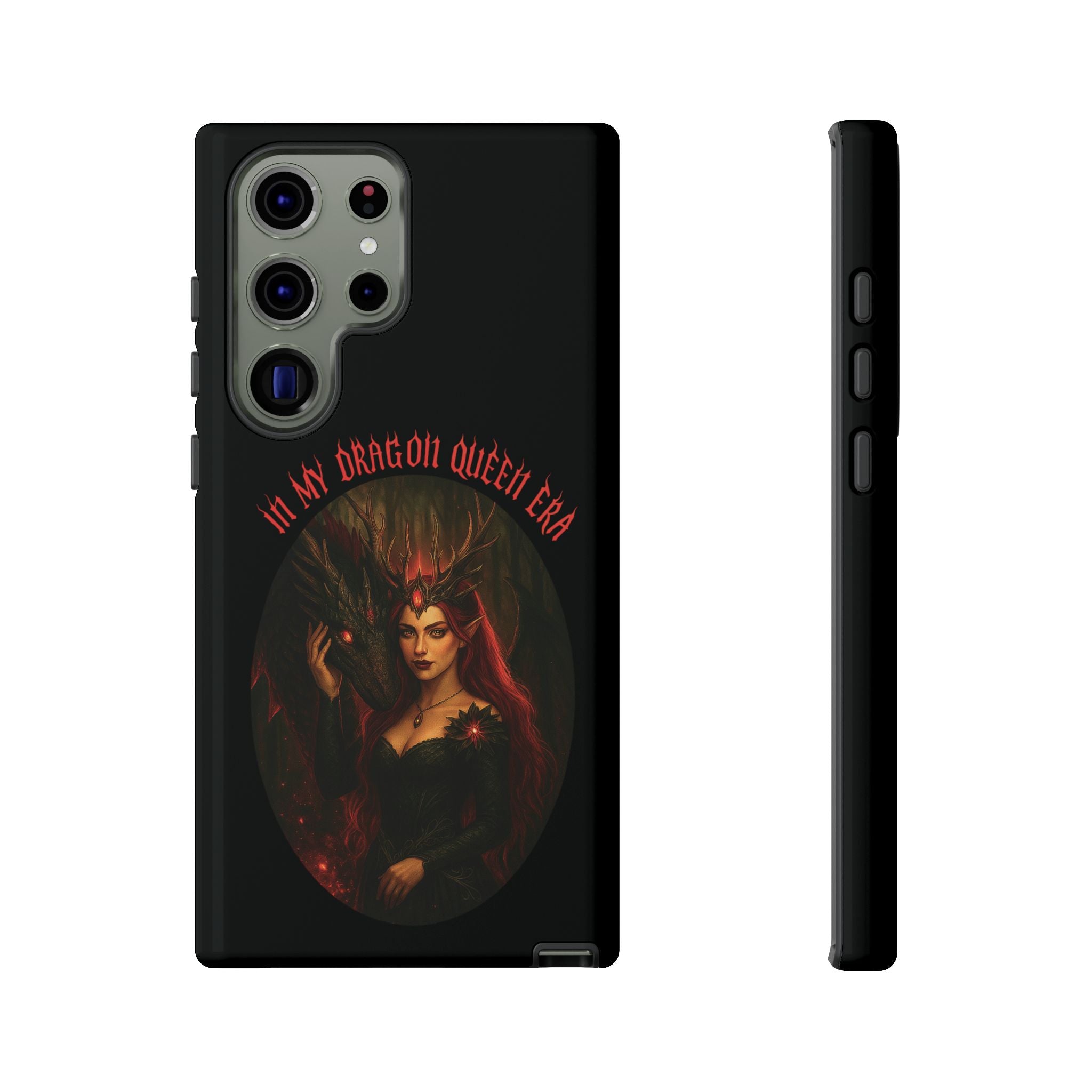 In My Dragon Queen Era Phone Case - Dragon and Queen Design - Book Lover Aesthetic Gift