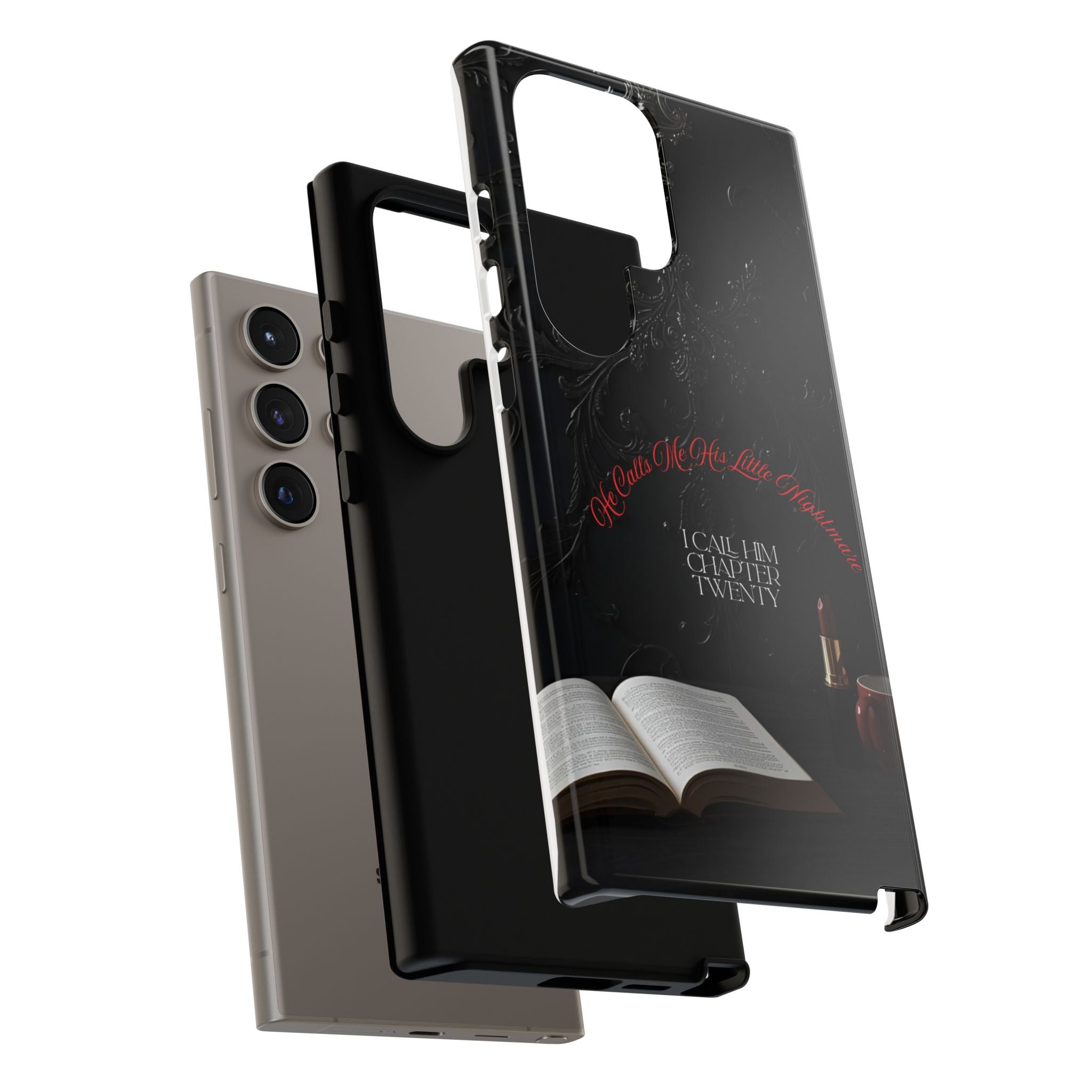 Phone Case - 'He Calls Me His Little Nightmare — I Call Him Chapter Twenty-Three' - Dark Fantasy Energy