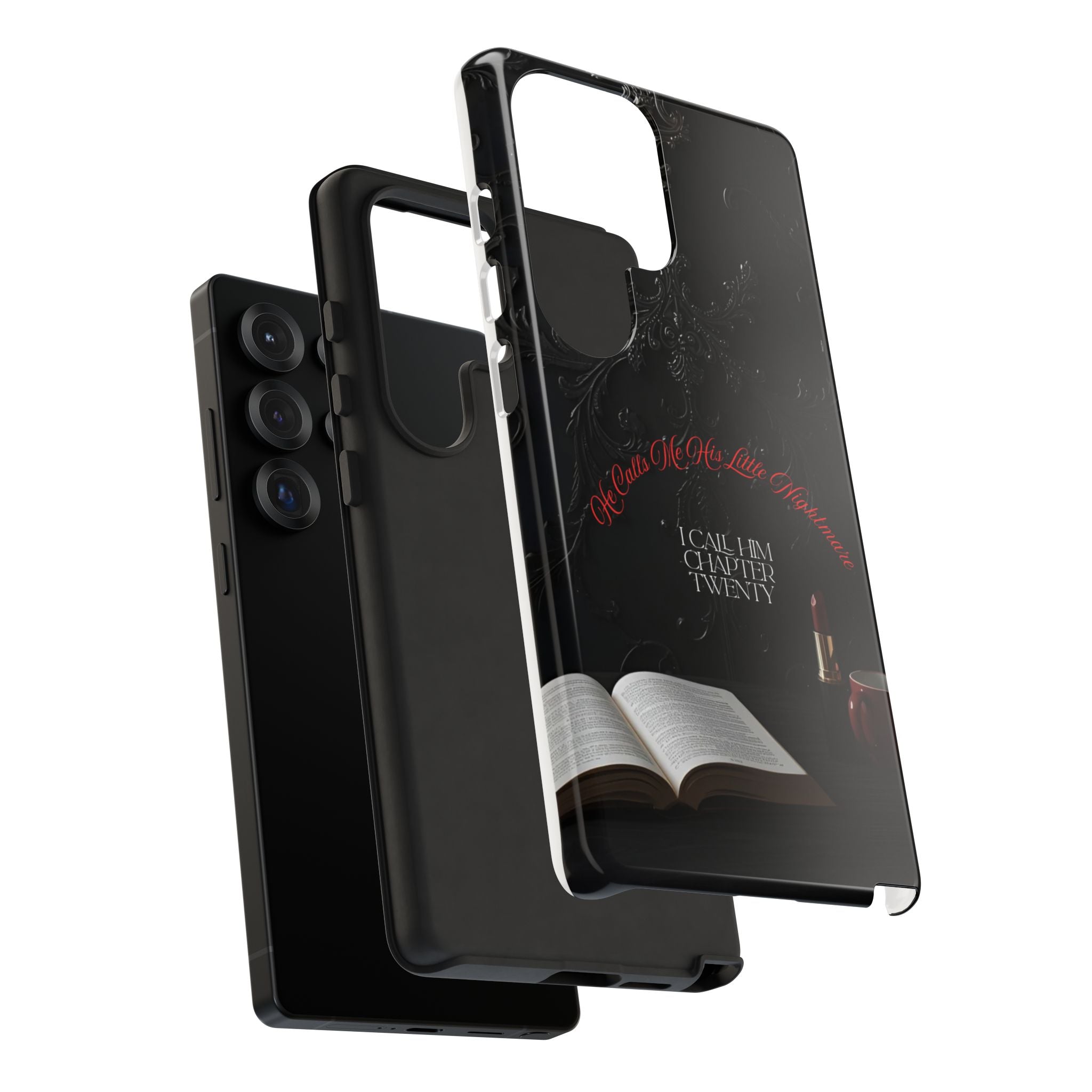 Phone Case - 'He Calls Me His Little Nightmare — I Call Him Chapter Twenty-Three' - Dark Fantasy Energy