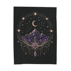Mystic Moon Mountain Velveteen Plush Blanket