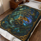 Cozy Velveteen Fantasy Dragon Throw Blanket