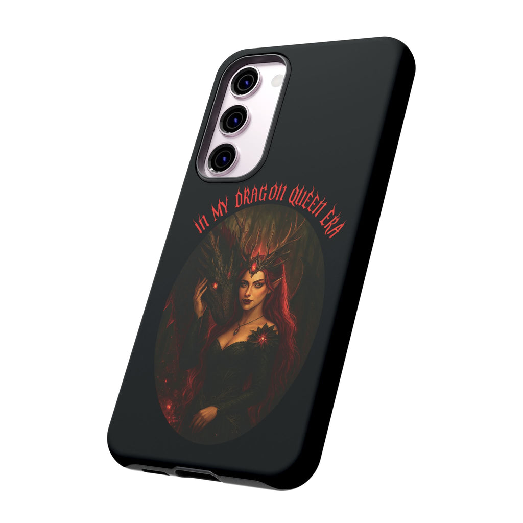 In My Dragon Queen Era Phone Case - Dragon and Queen Design - Book Lover Aesthetic Gift