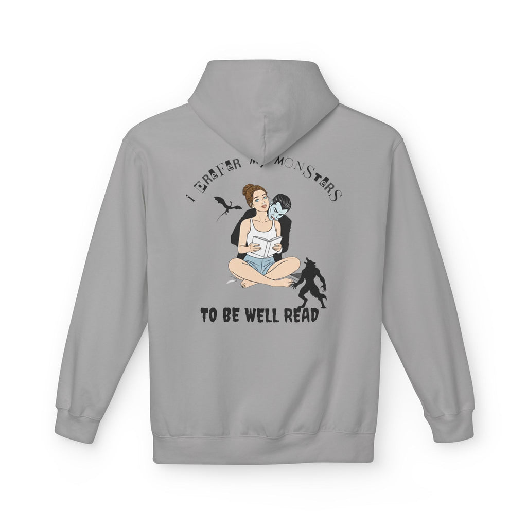 "I Prefer My Monsters To Be Well Read" Cozy Hoodie | Perfect Gift for Dark Romance Book Lovers, Unisex Casual Wear, Reading Appreciation, Halloween Apparel, Cozy Gift