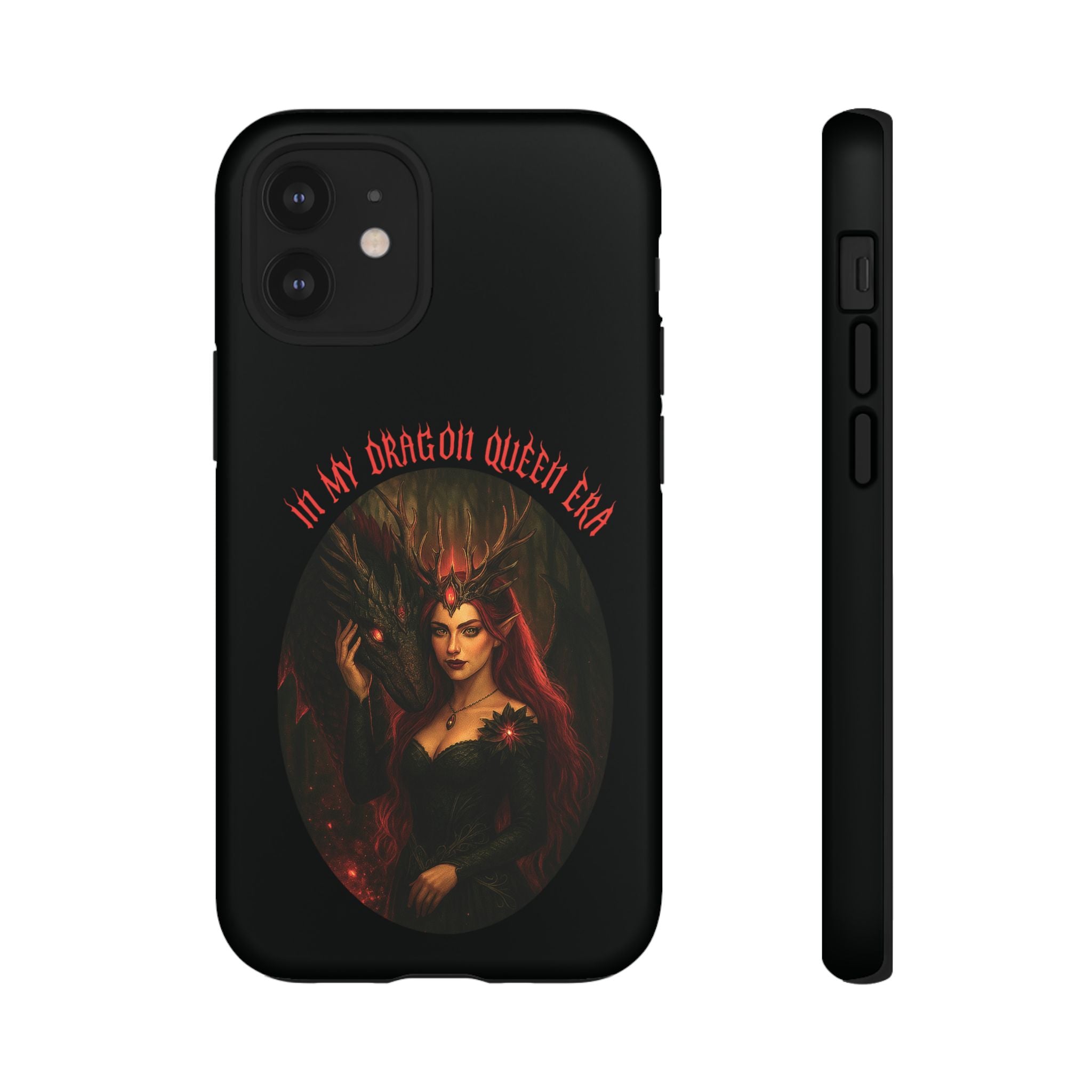 In My Dragon Queen Era Phone Case - Dragon and Queen Design - Book Lover Aesthetic Gift