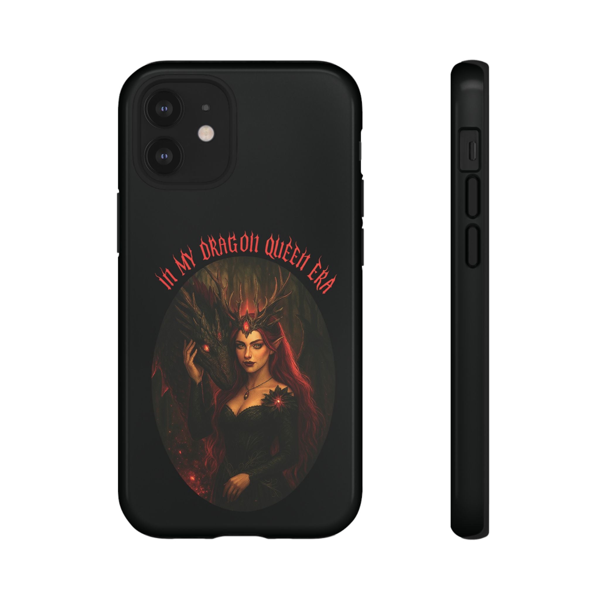 In My Dragon Queen Era Phone Case - Dragon and Queen Design - Book Lover Aesthetic Gift