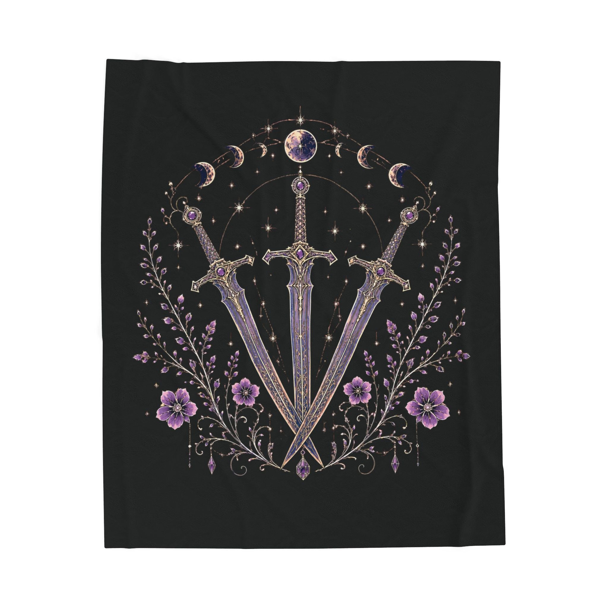 Midnight Court Celestial Sword Velveteen Plush Blanket
