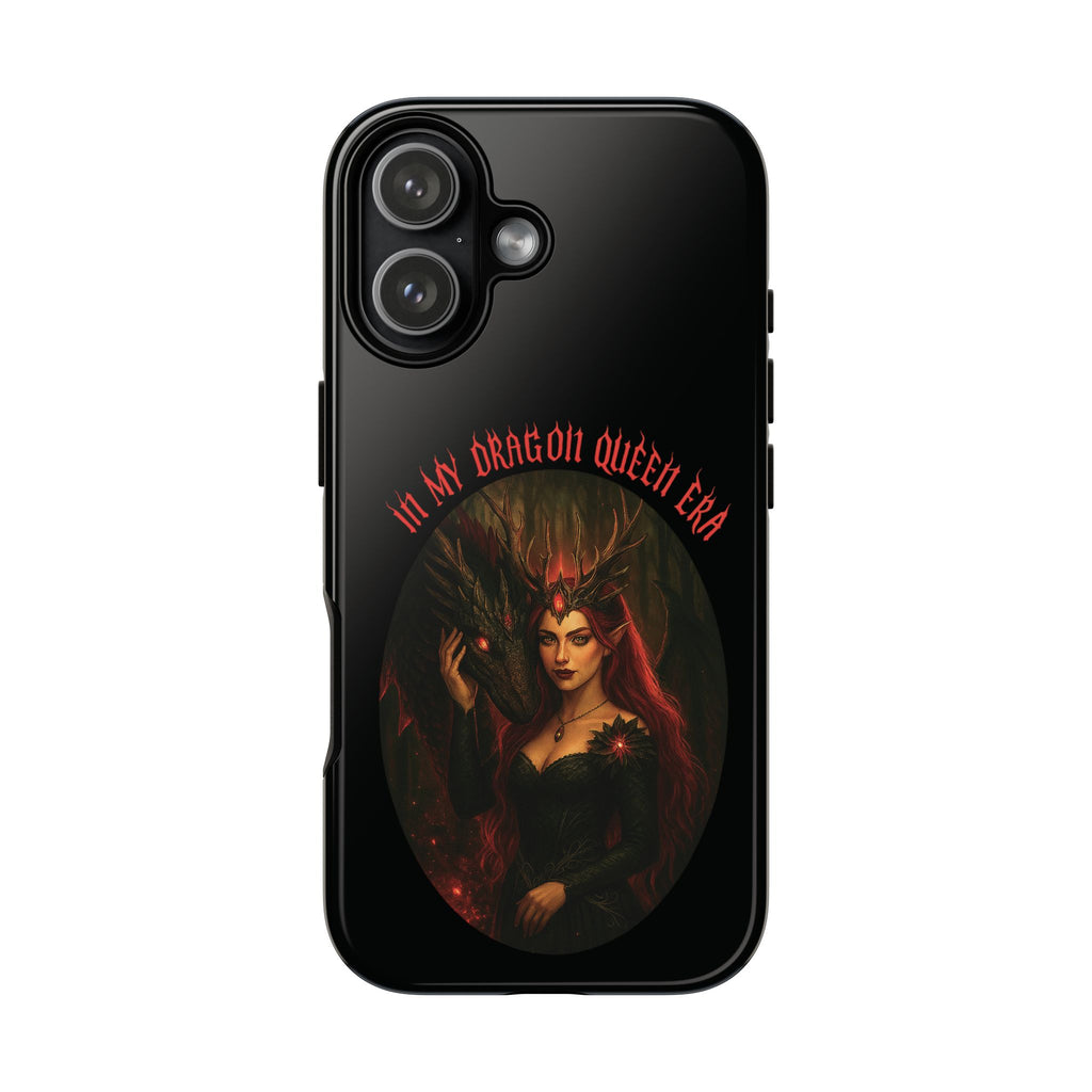 In My Dragon Queen Era Phone Case - Dragon and Queen Design - Book Lover Aesthetic Gift
