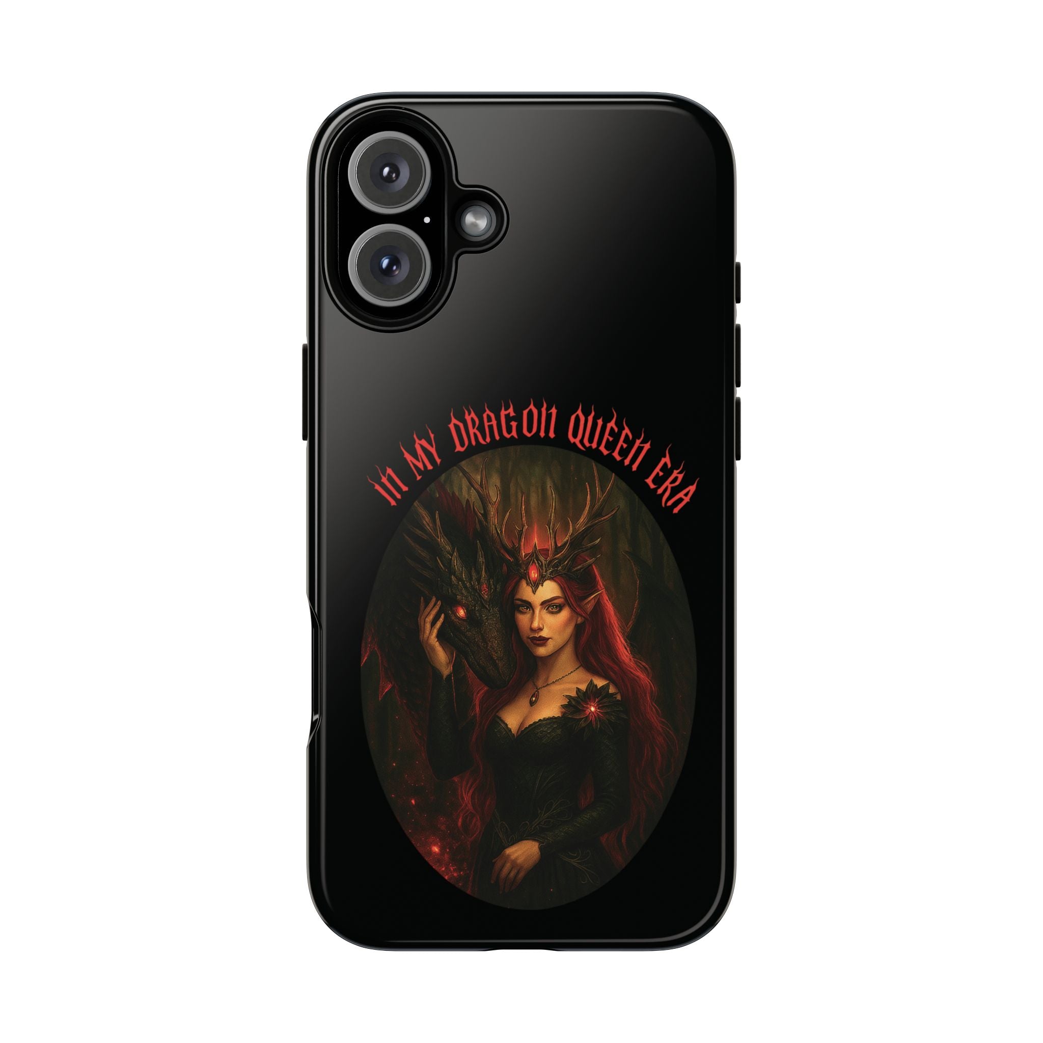 In My Dragon Queen Era Phone Case - Dragon and Queen Design - Book Lover Aesthetic Gift
