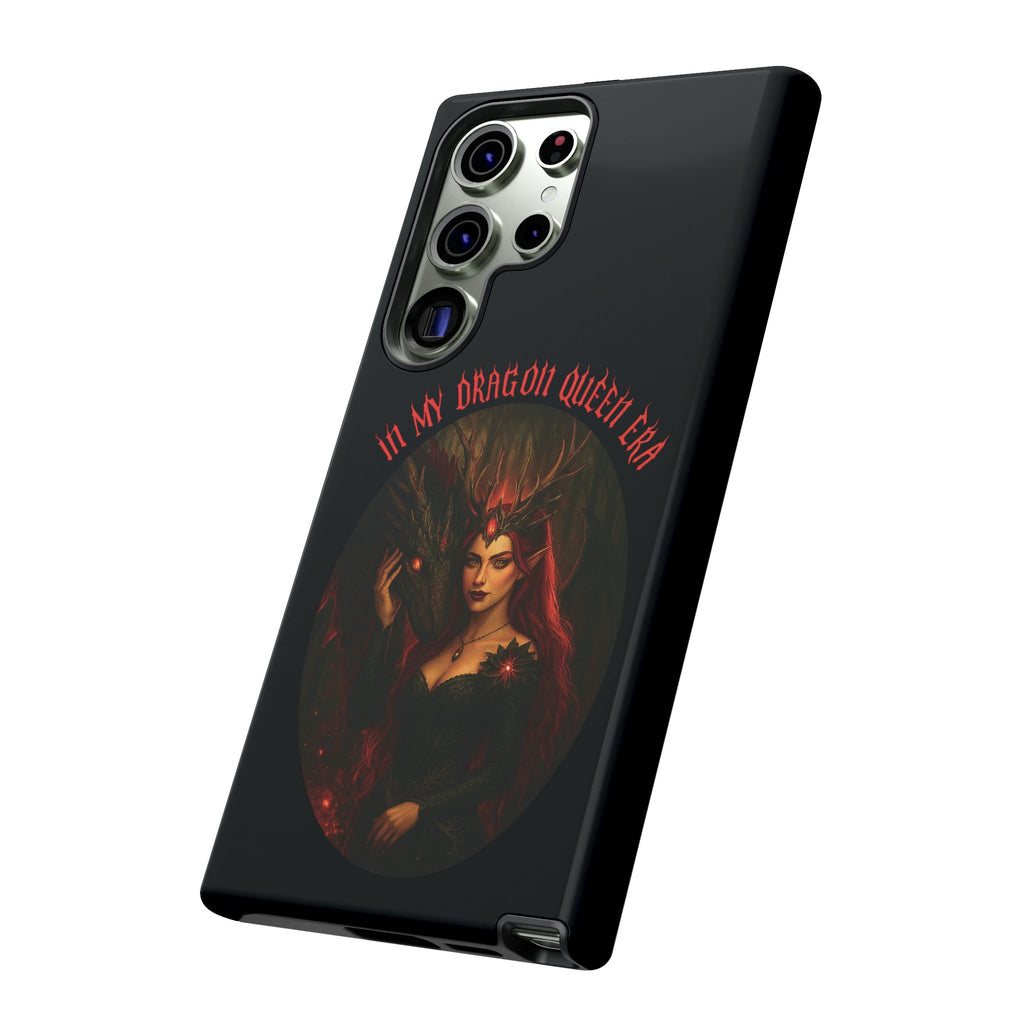 In My Dragon Queen Era Phone Case - Dragon and Queen Design - Book Lover Aesthetic Gift