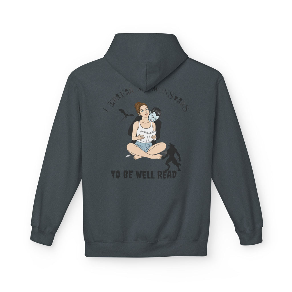 "I Prefer My Monsters To Be Well Read" Cozy Hoodie | Perfect Gift for Dark Romance Book Lovers, Unisex Casual Wear, Reading Appreciation, Halloween Apparel, Cozy Gift