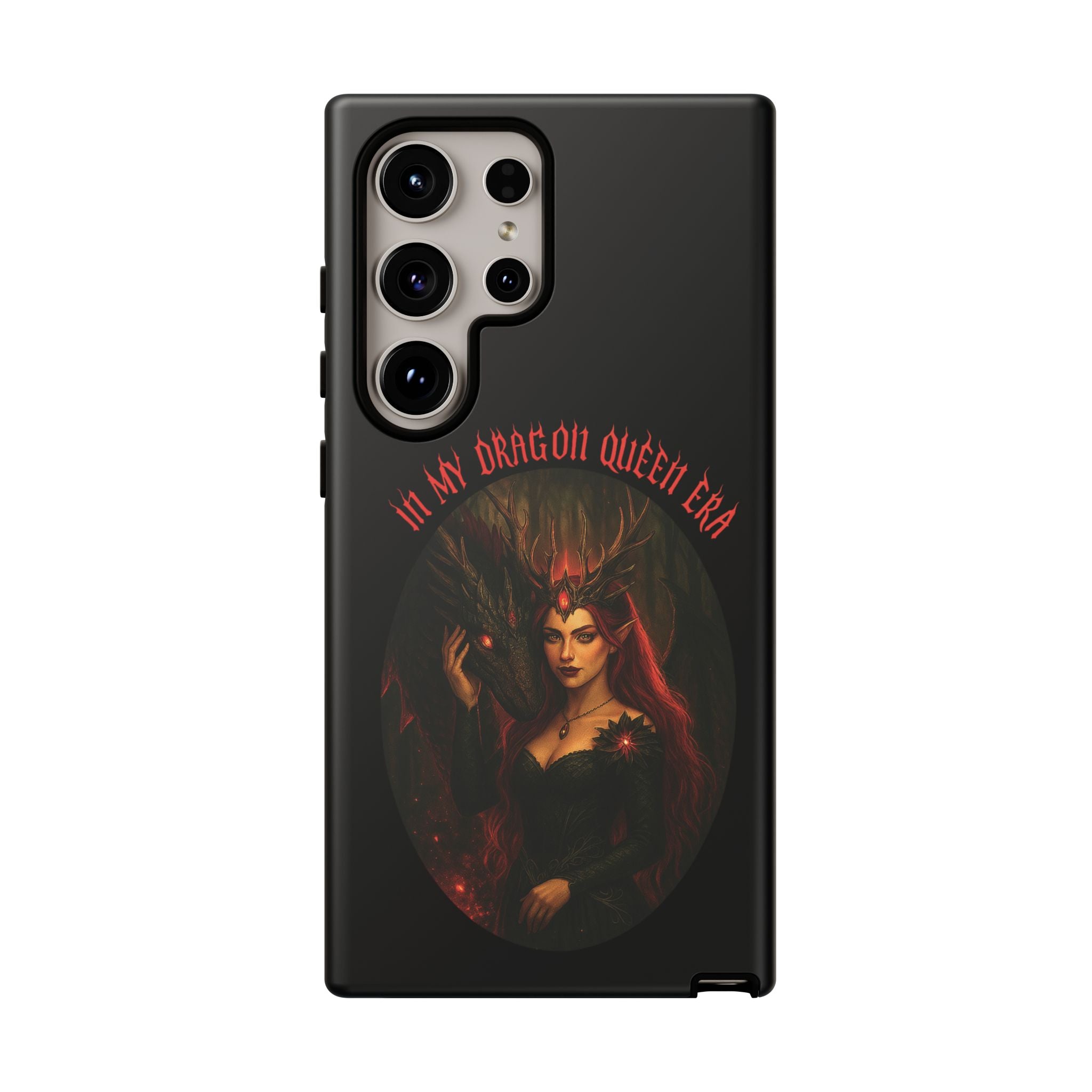 In My Dragon Queen Era Phone Case - Dragon and Queen Design - Book Lover Aesthetic Gift